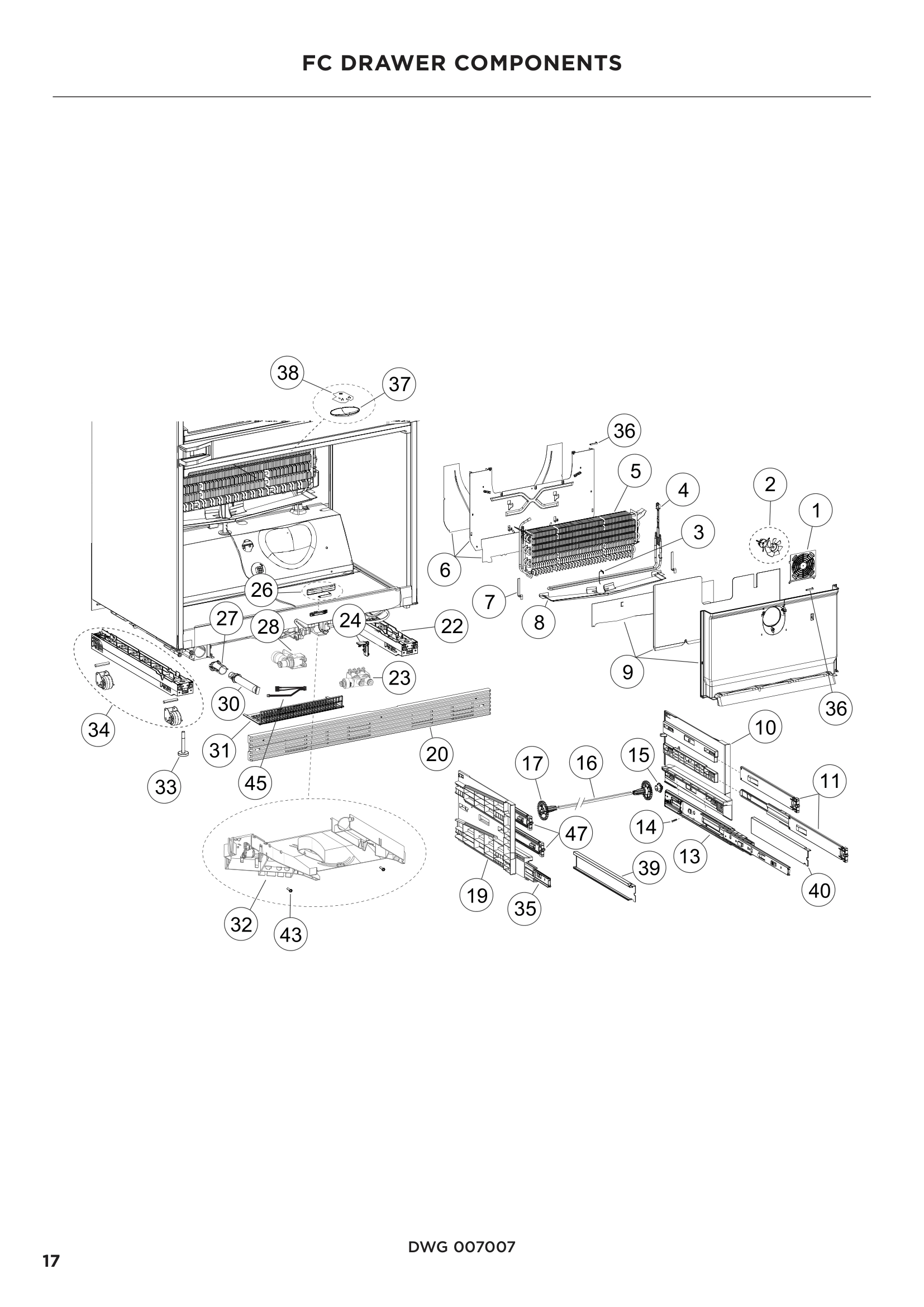 FC DRAWER COMPONENTS