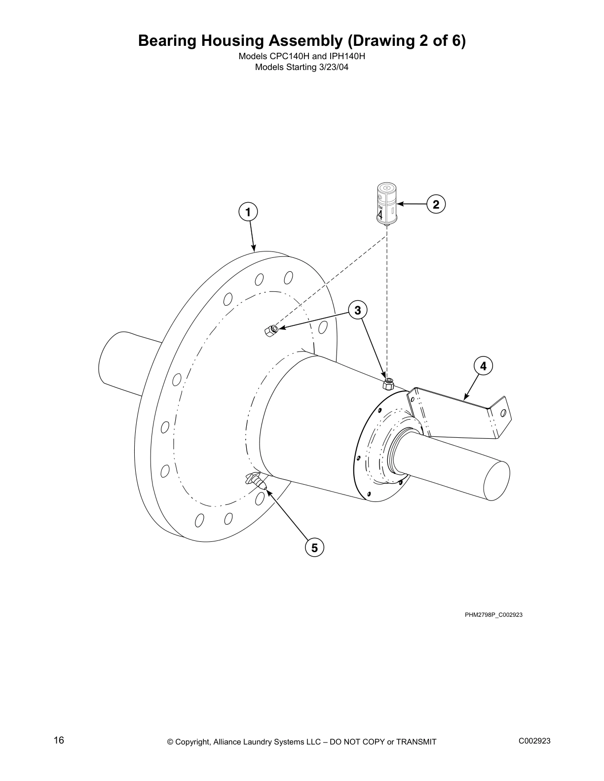 Bearing Housing Assembly (Drawing 2 of 6)