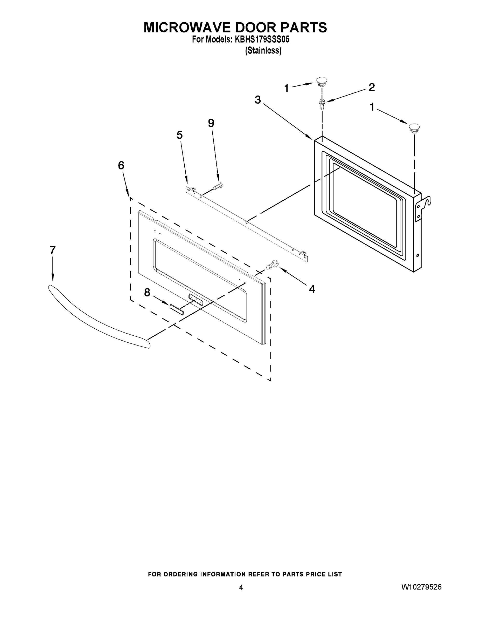03 - MICROWAVE DOOR PARTS