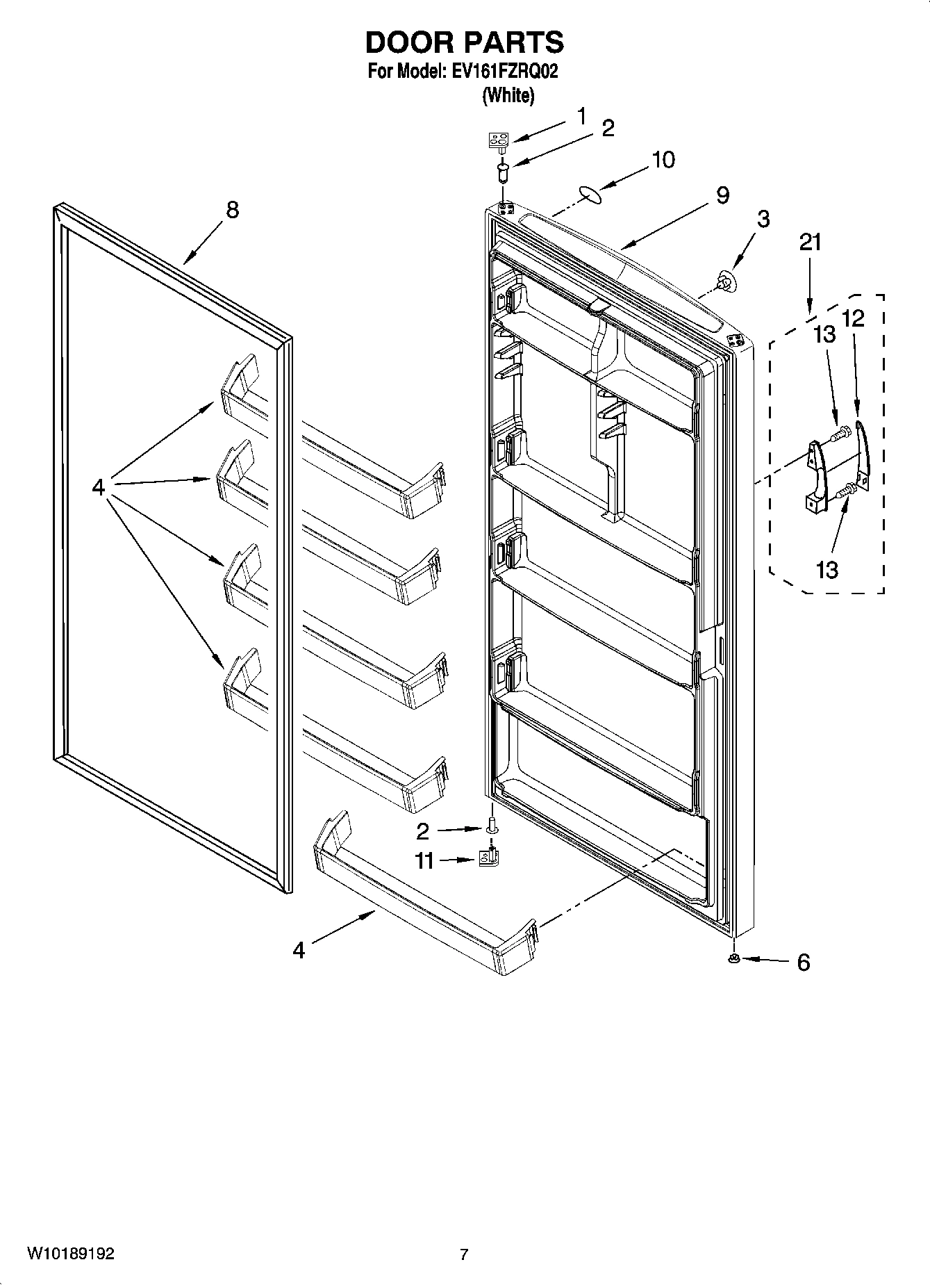 04 - DOOR PARTS, OPTIONAL PARTS (NOT INCLUDED)