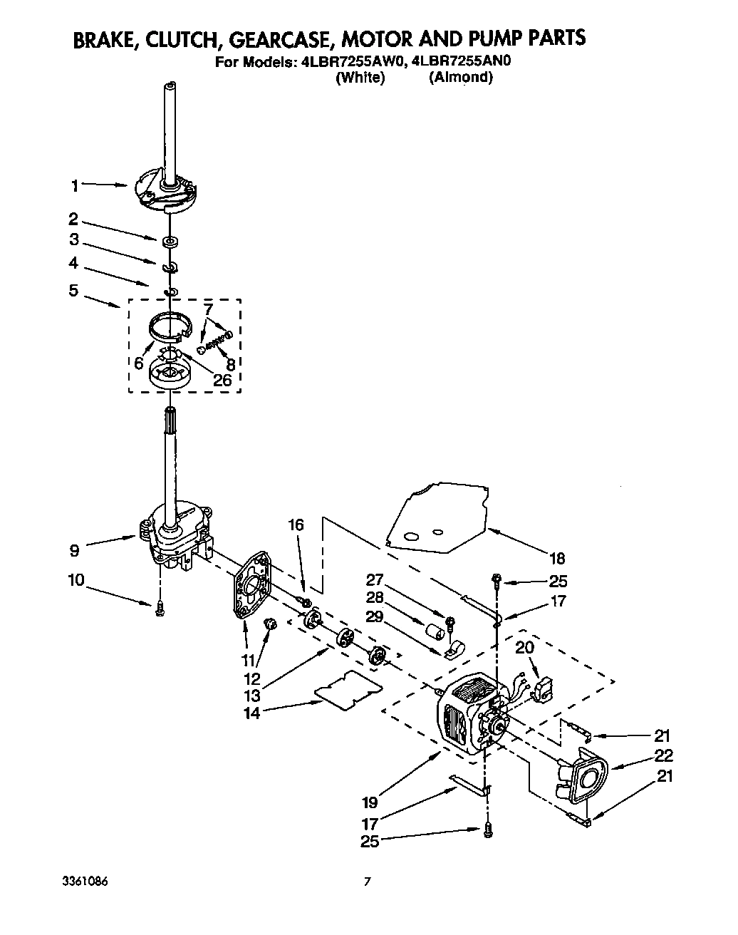 05 - BRAKE, CLUTCH, GEARCASE, MOTOR & PUMP