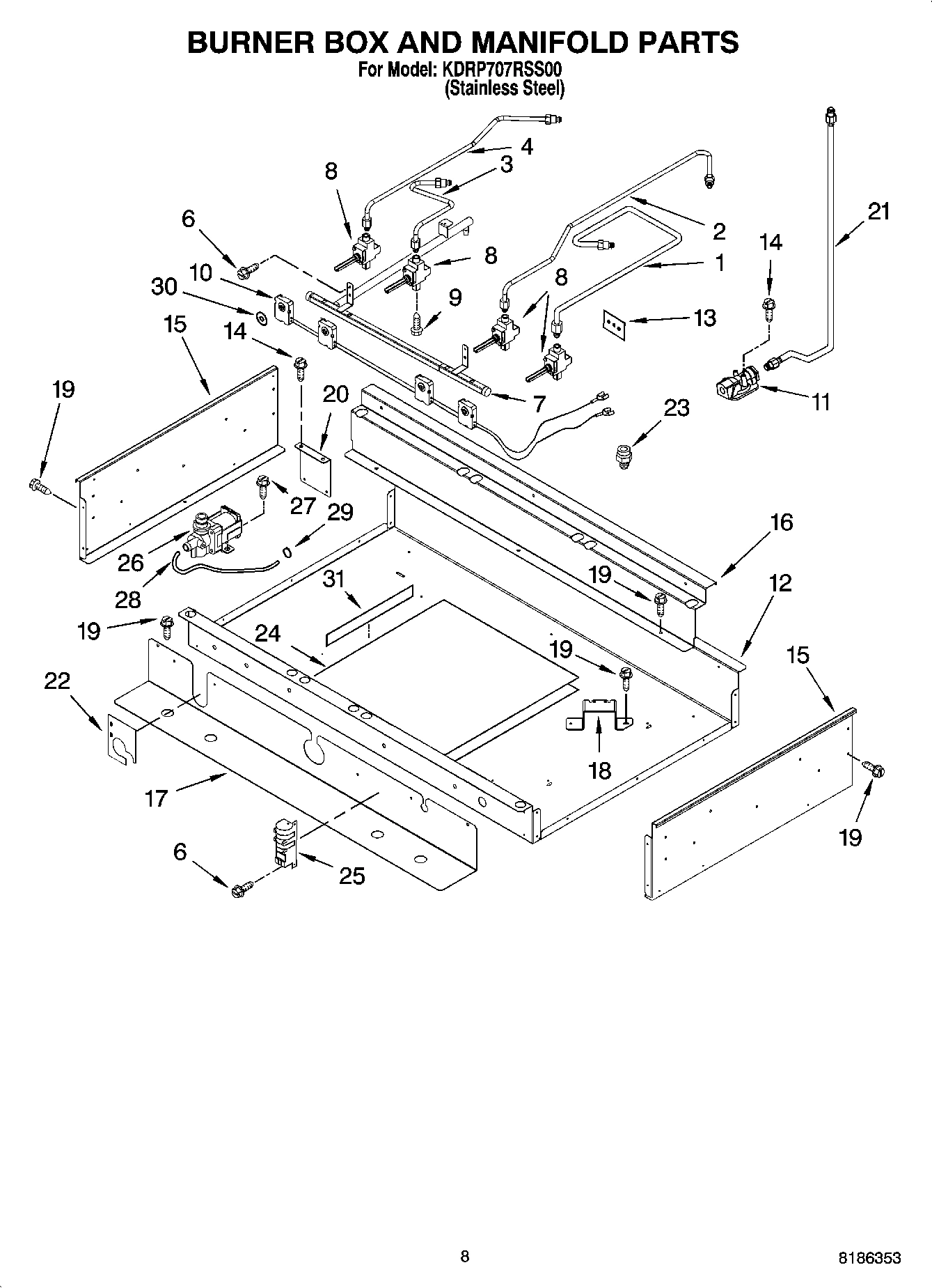 07 - BURNER BOX AND MANIFOLD PARTS