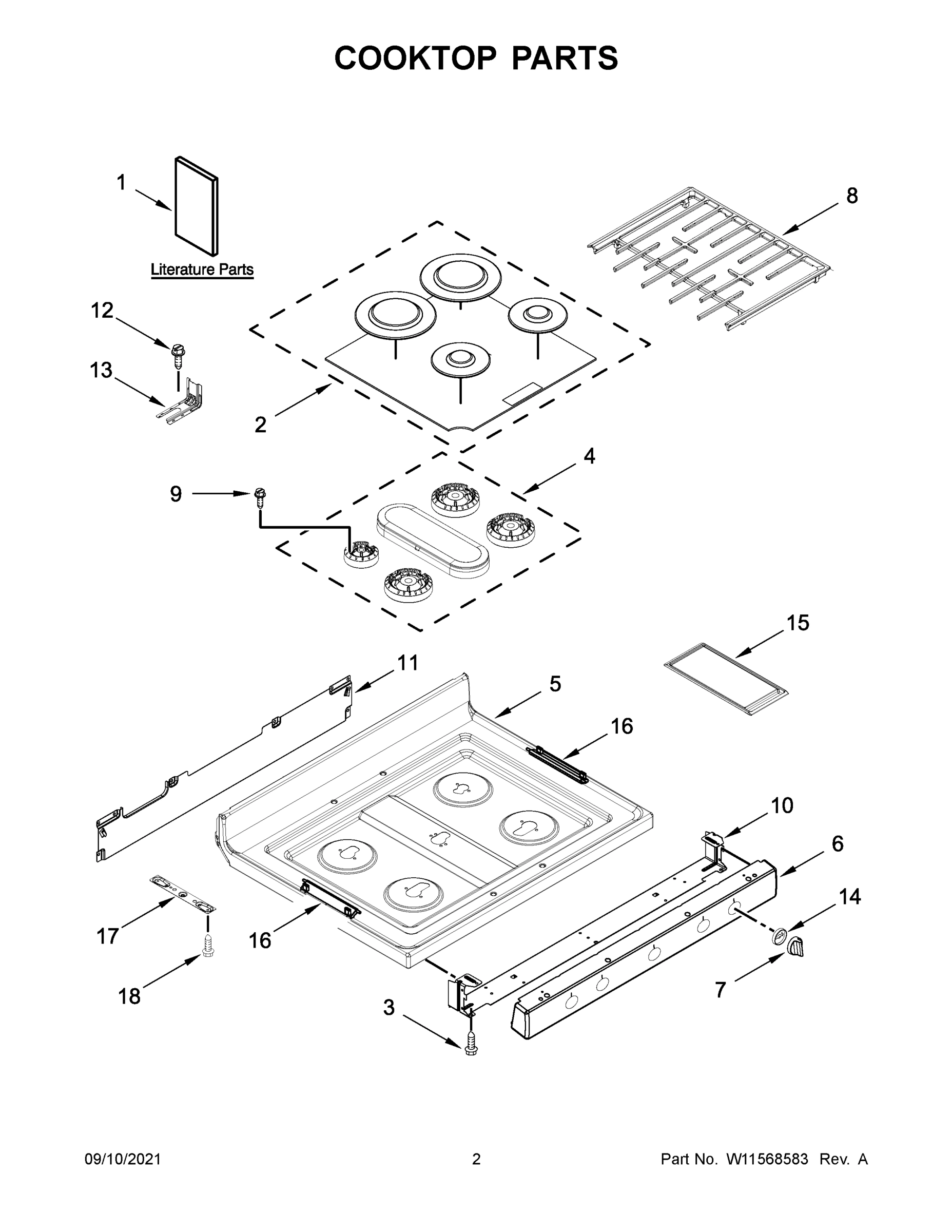 02 - COOKTOP PARTS