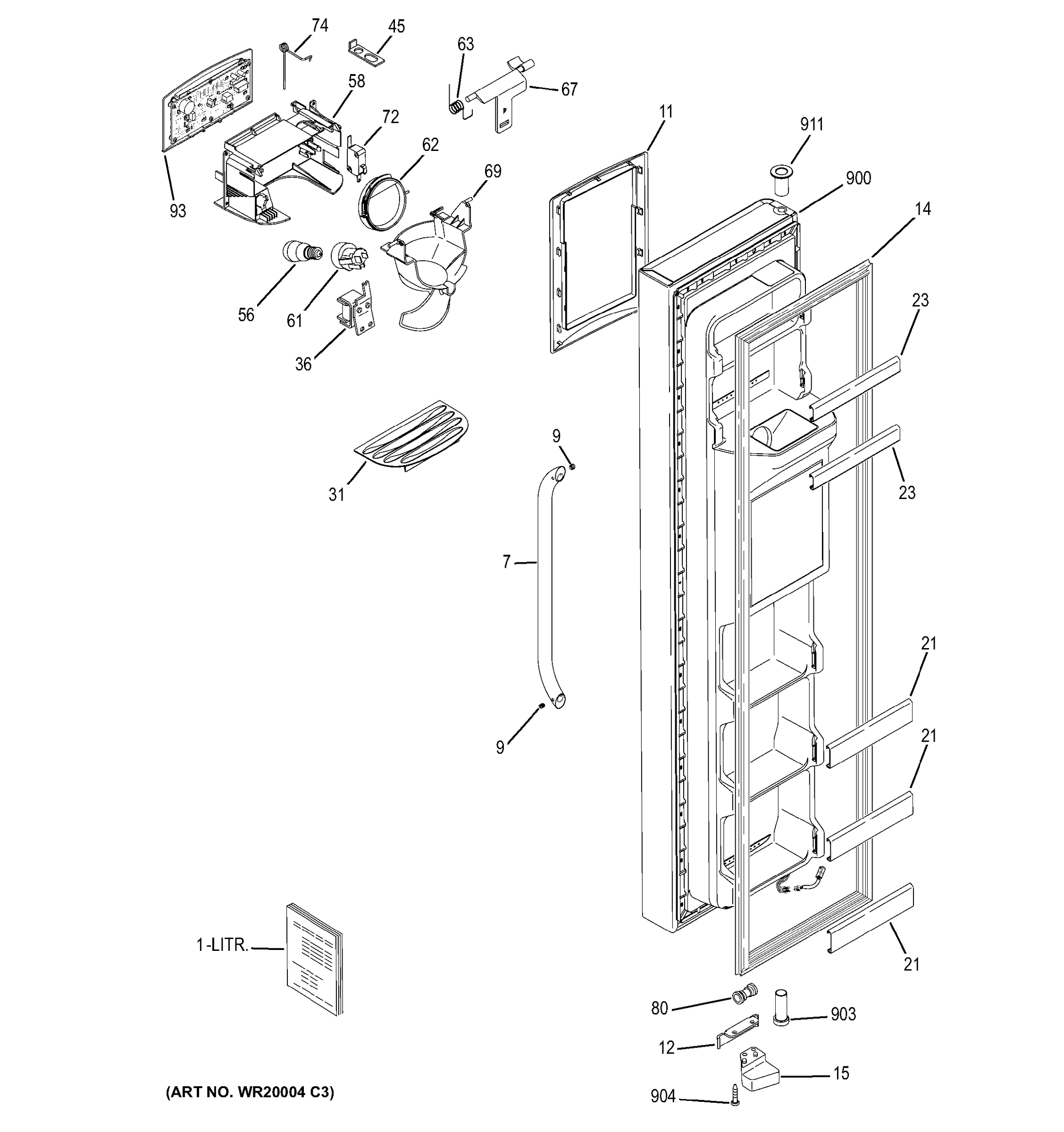 FREEZER DOOR