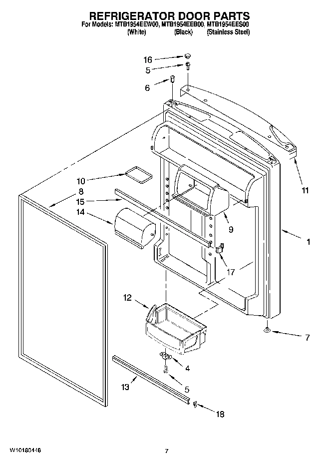 04 - REFRIGERATOR DOOR PARTS
