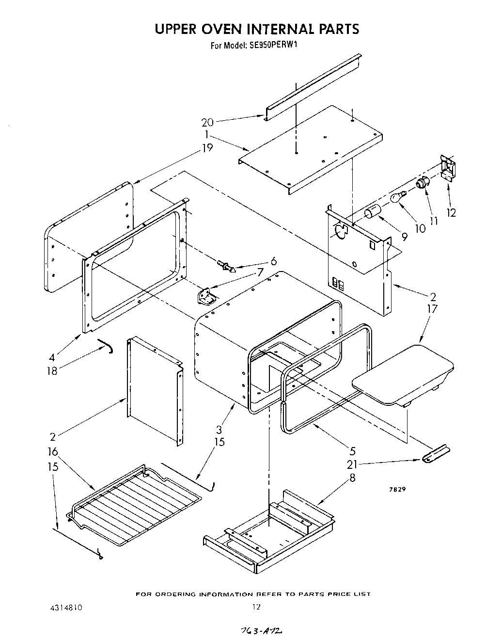 08 - UPPER OVEN INTERNAL, LIT/OPTIONAL
