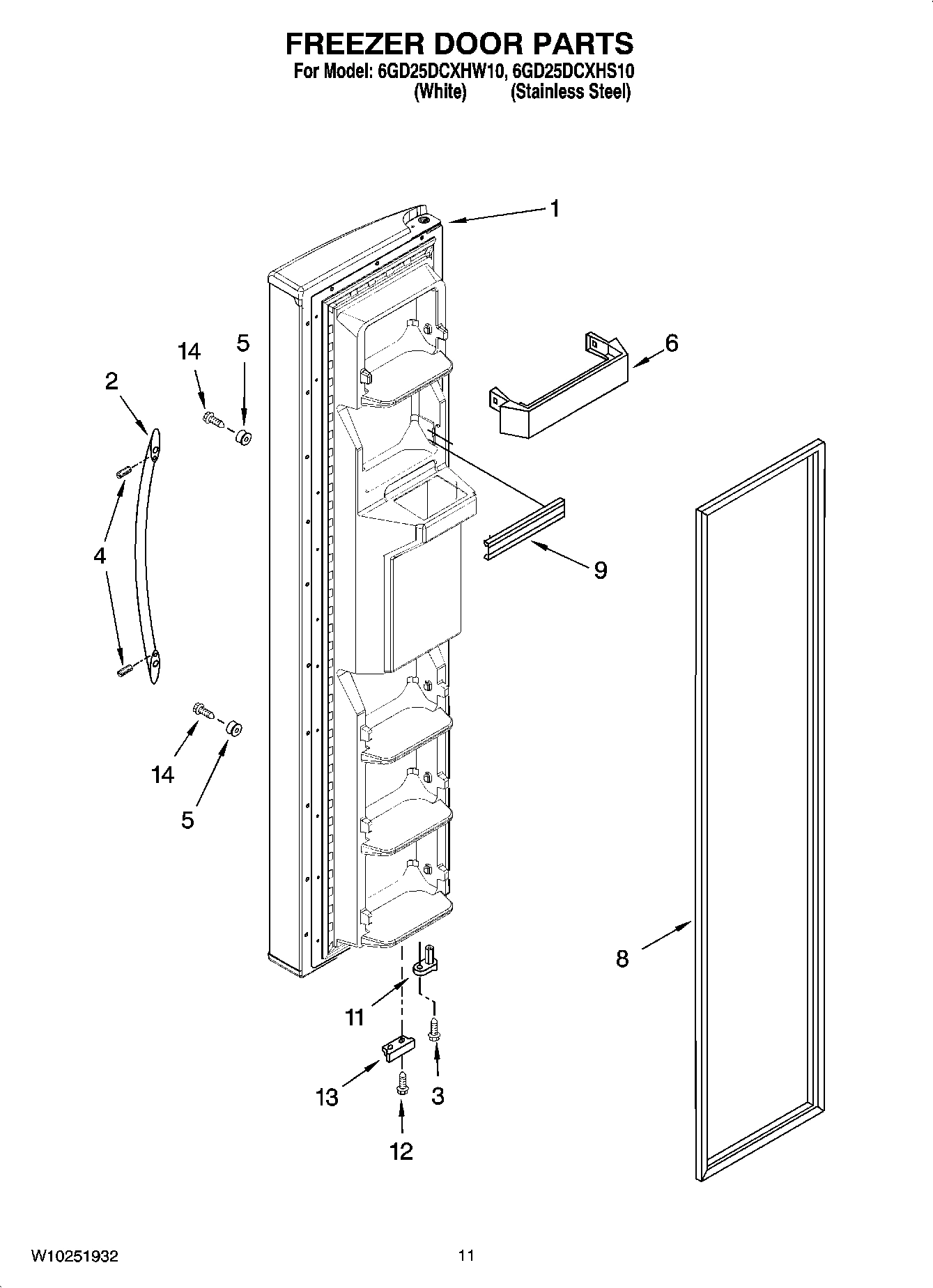 07 - FREEZER DOOR PARTS