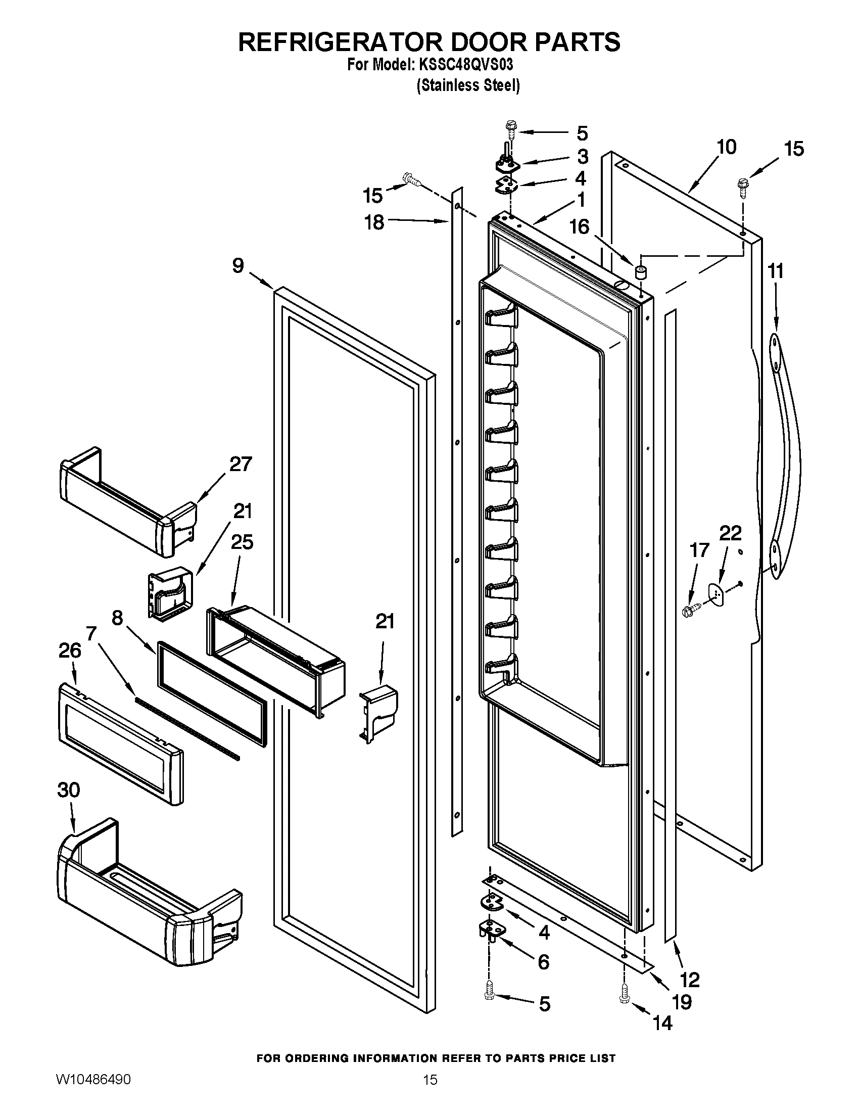 10 - REFRIGERATOR DOOR PARTS
