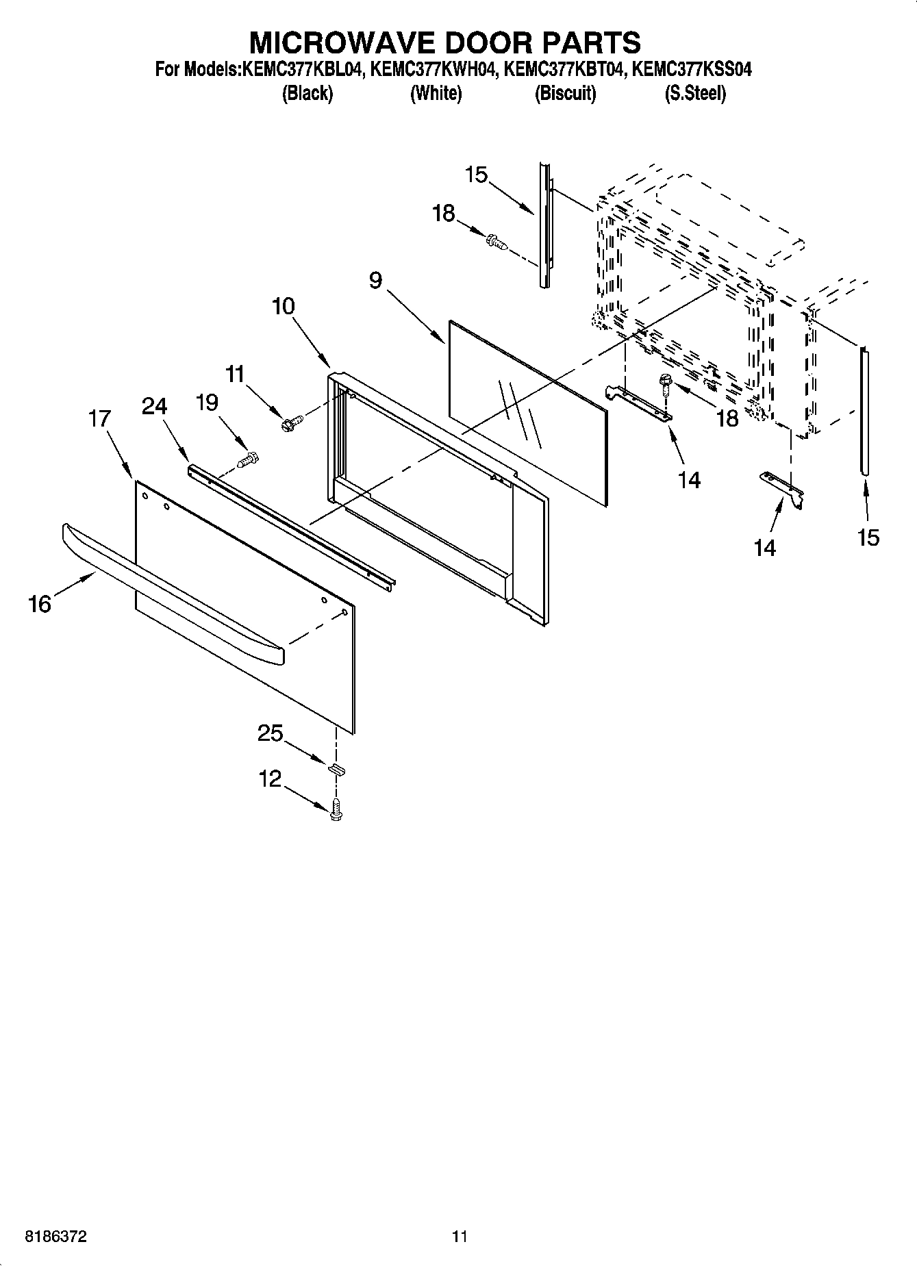 09 - MICROWAVE DOOR PARTS, OPTIONAL PARTS