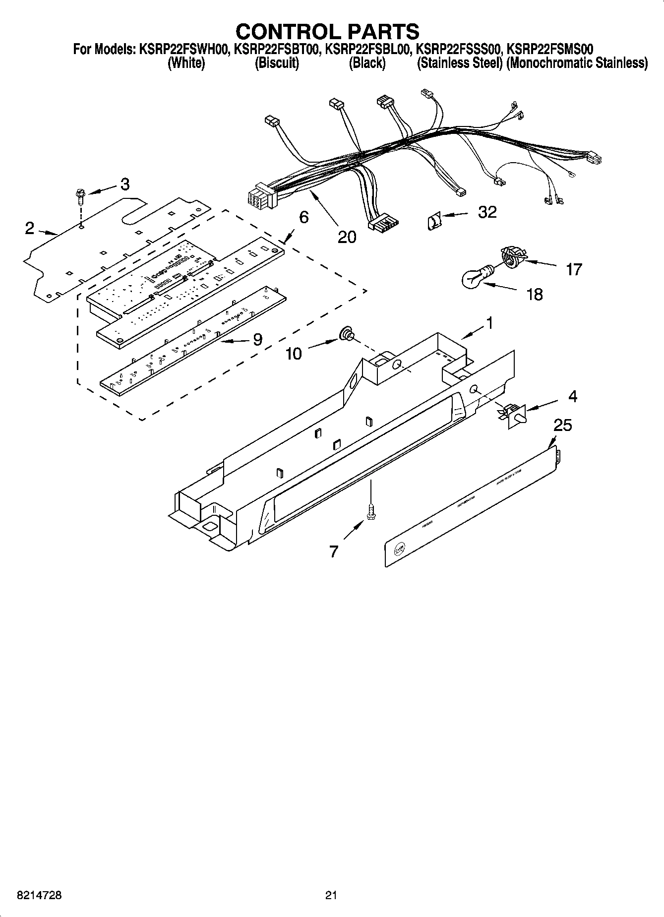 12 - CONTROL PARTS, OPTIONAL PARTS (NOT INCLUDED)