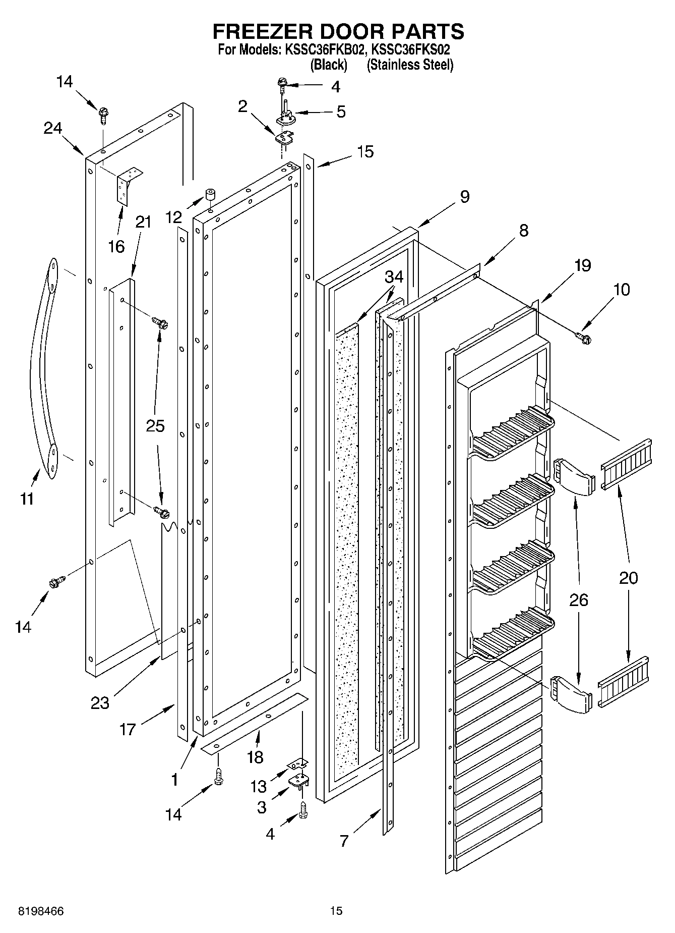 10 - FREEZER DOOR PARTS