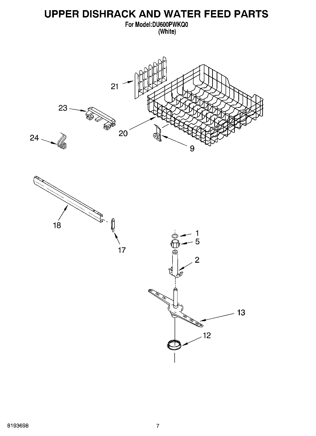 05 - UPPER DISHRACK AND WATER FEED