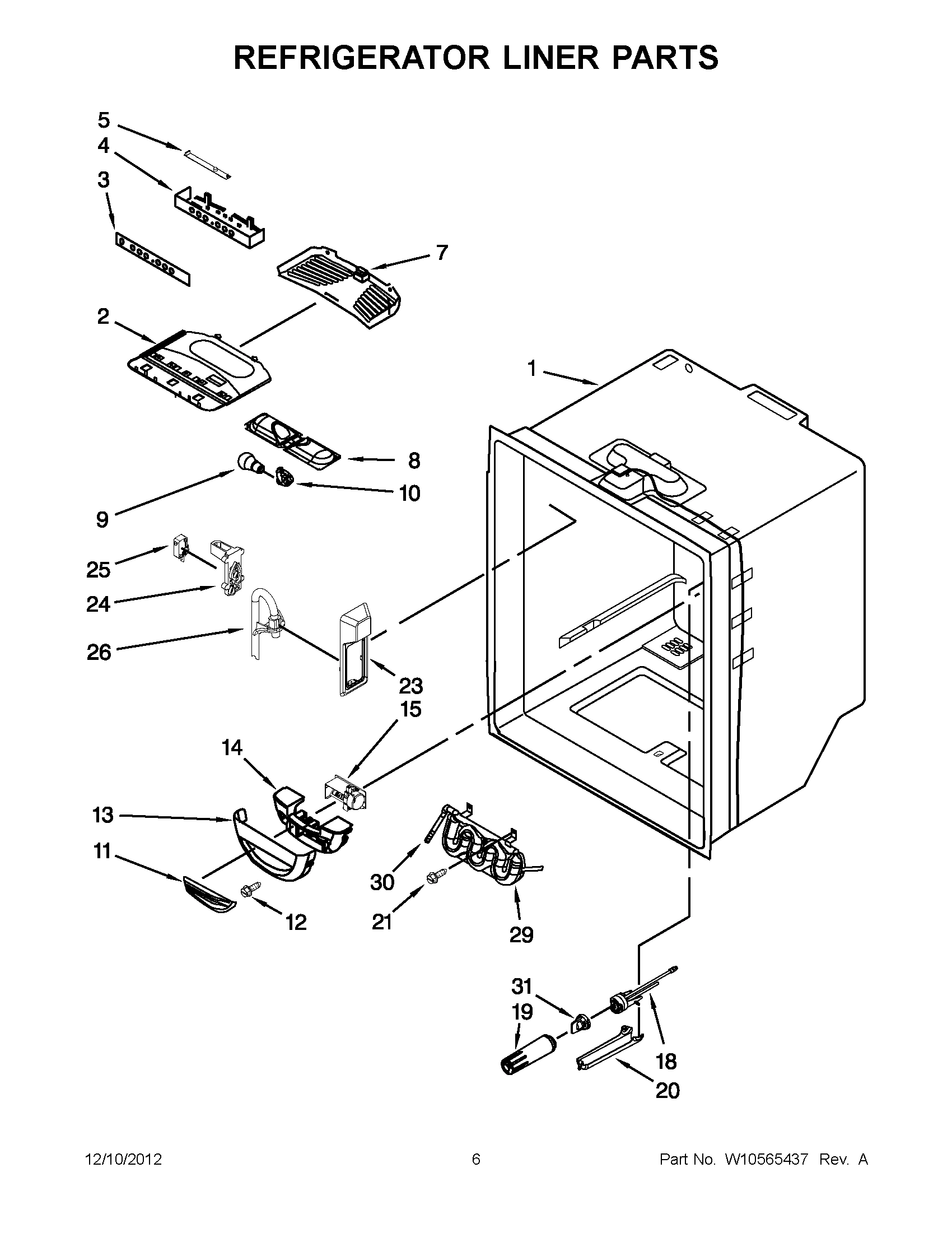 03 - REFRIGERATOR LINER PARTS