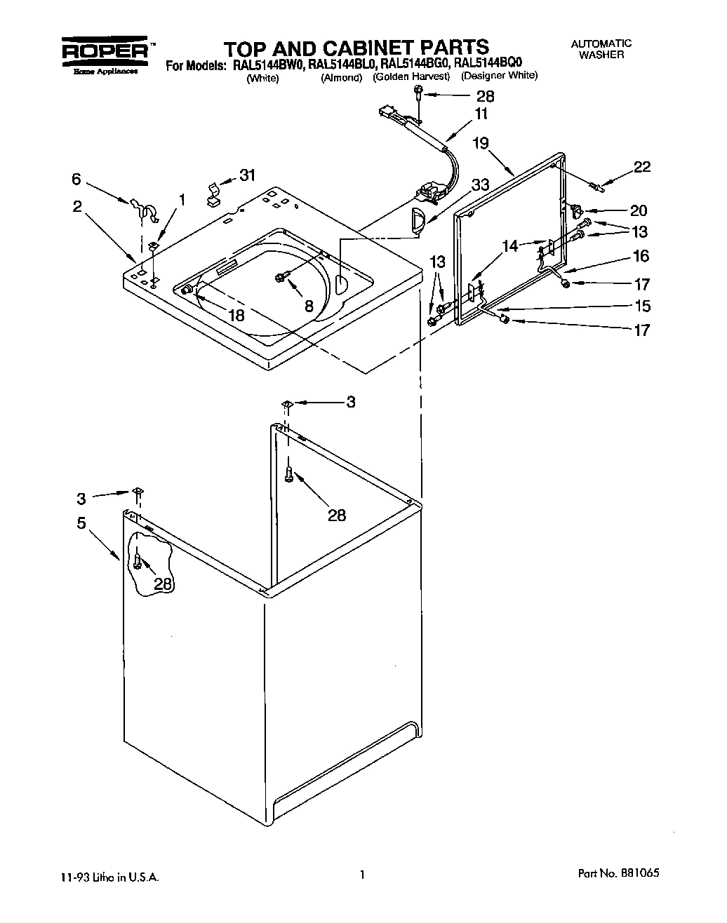 01 - TOP AND CABINET, LITERATURE/OPTIONA