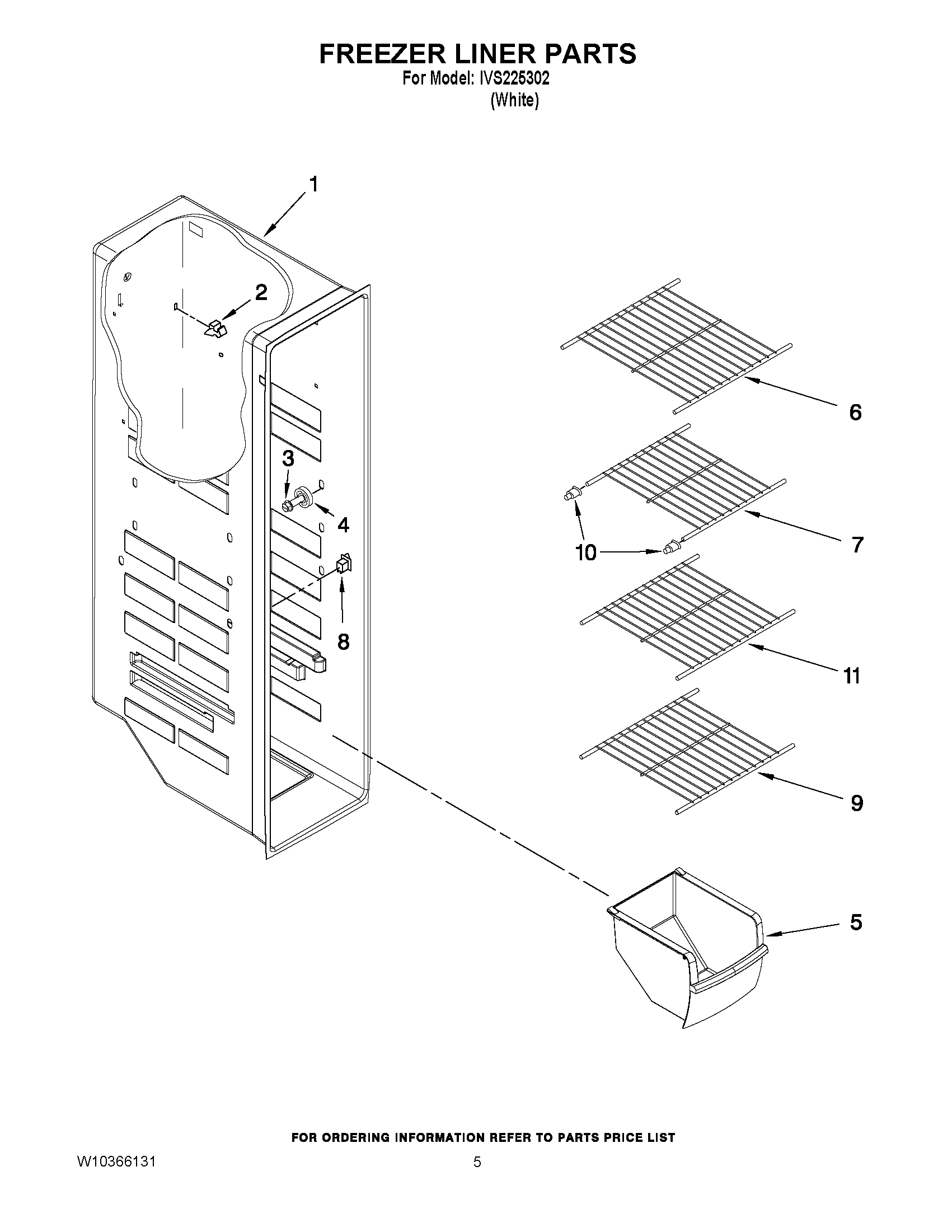 04 - FREEZER LINER PARTS