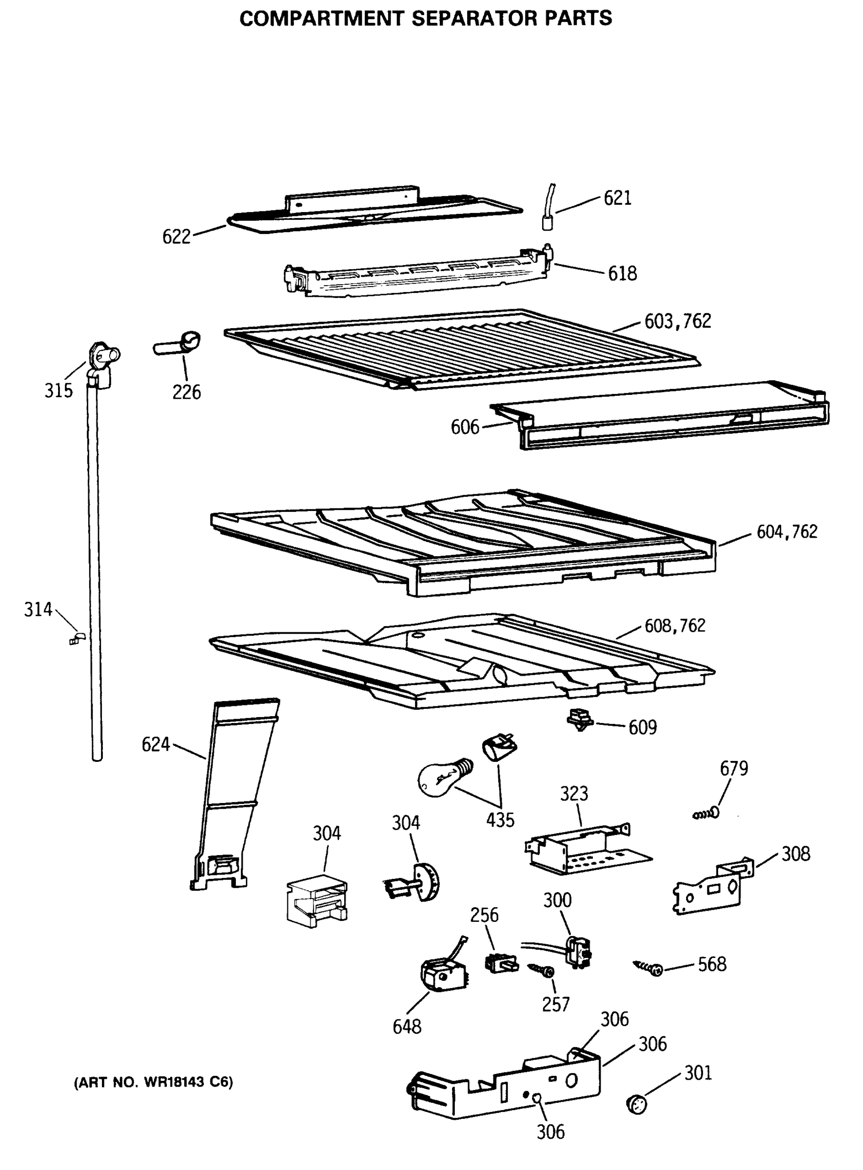 COMPARTMENT SEPARATOR PARTS