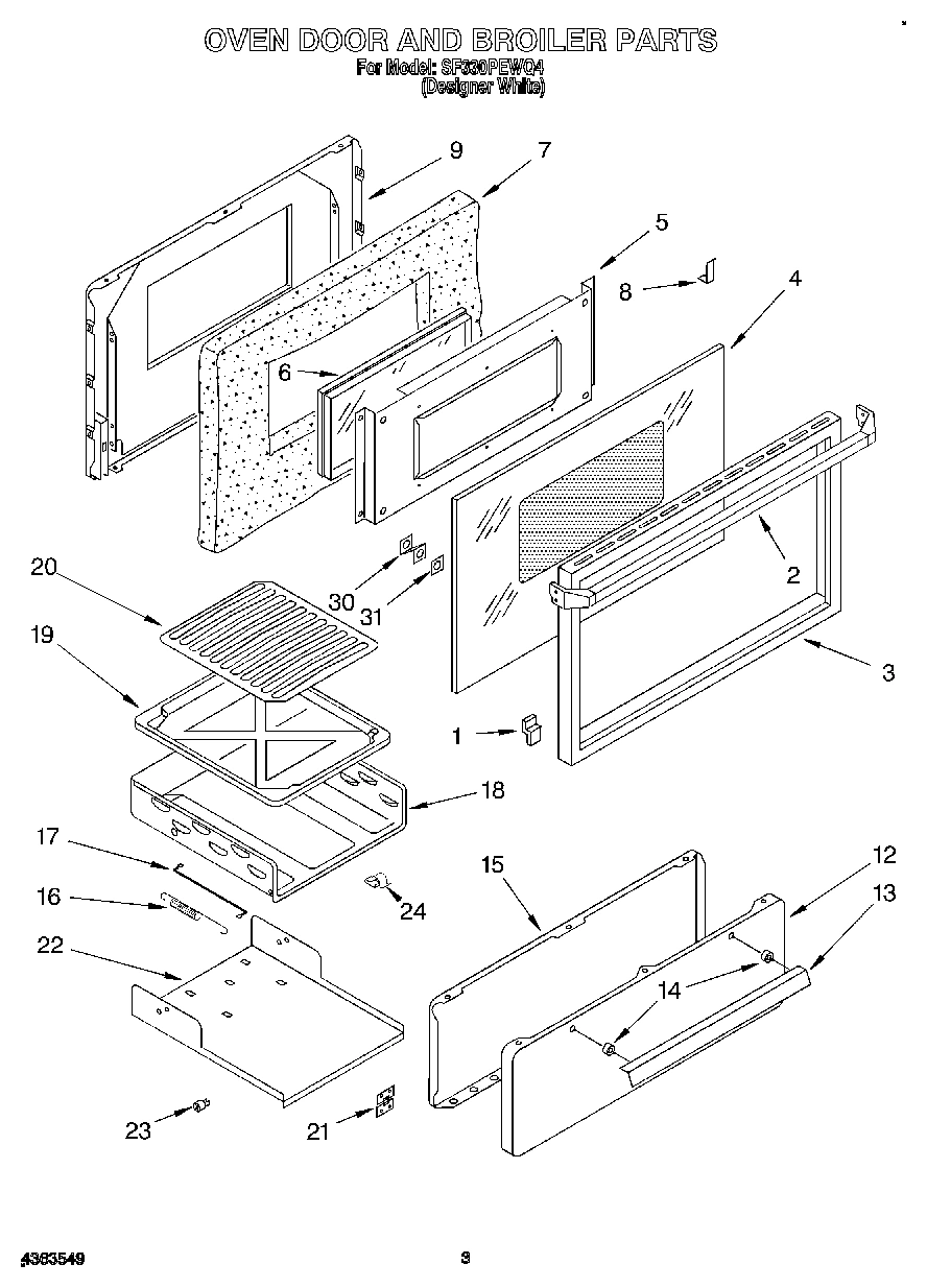 02 - OVEN DOOR AND BROILER