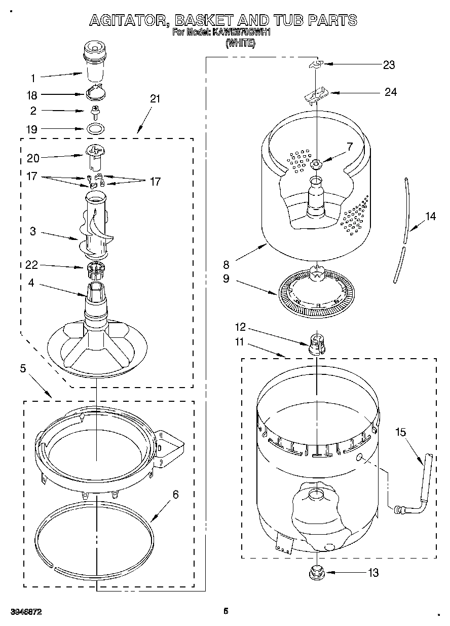 03 - AGITATOR, BASKET AND TUB