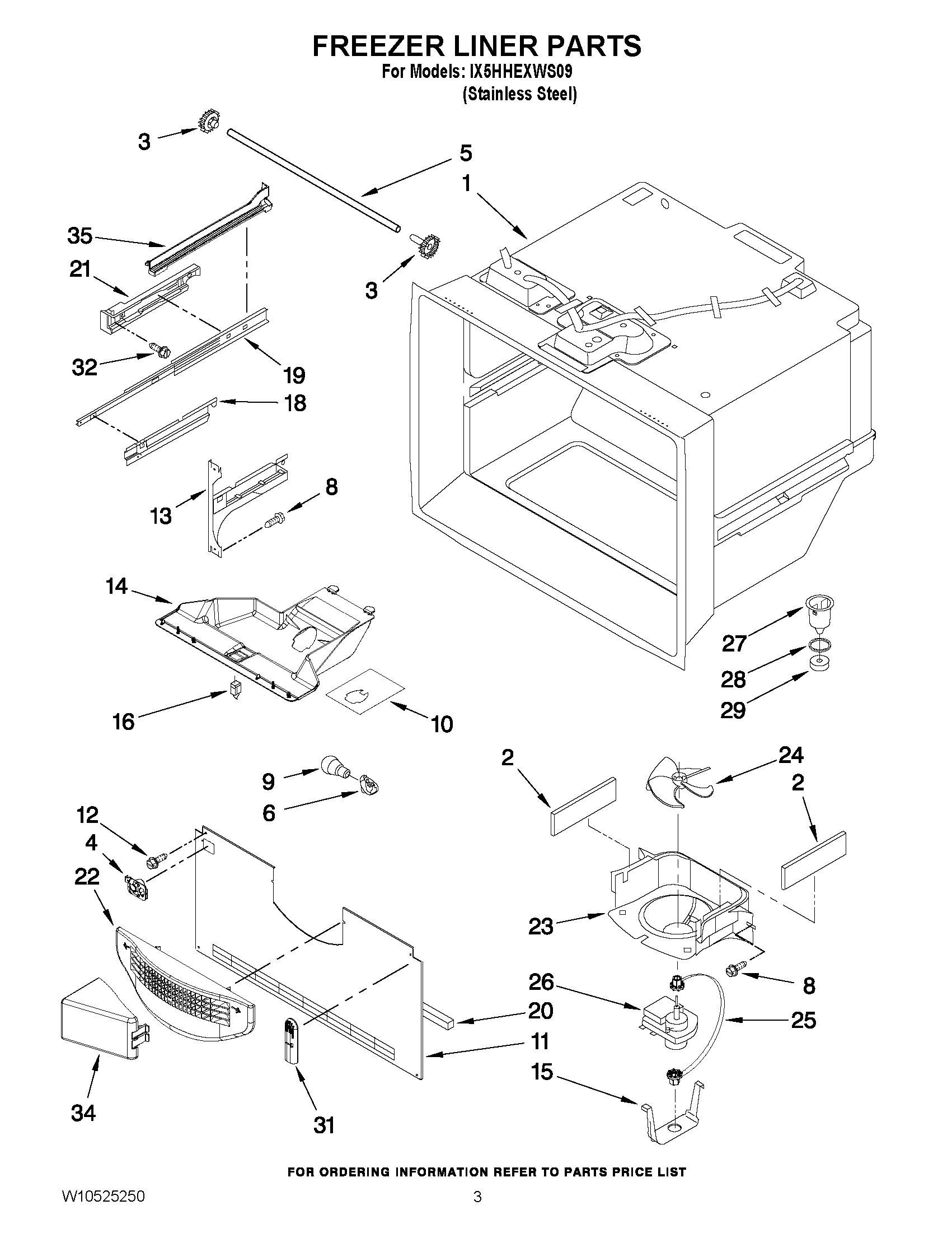 02 - FREEZER LINER PARTS