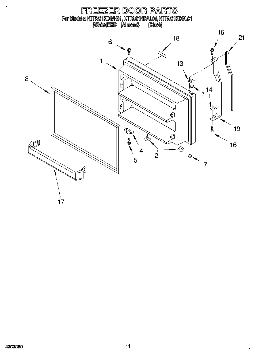 06 - FREEZER DOOR, LIT/OPTIONAL