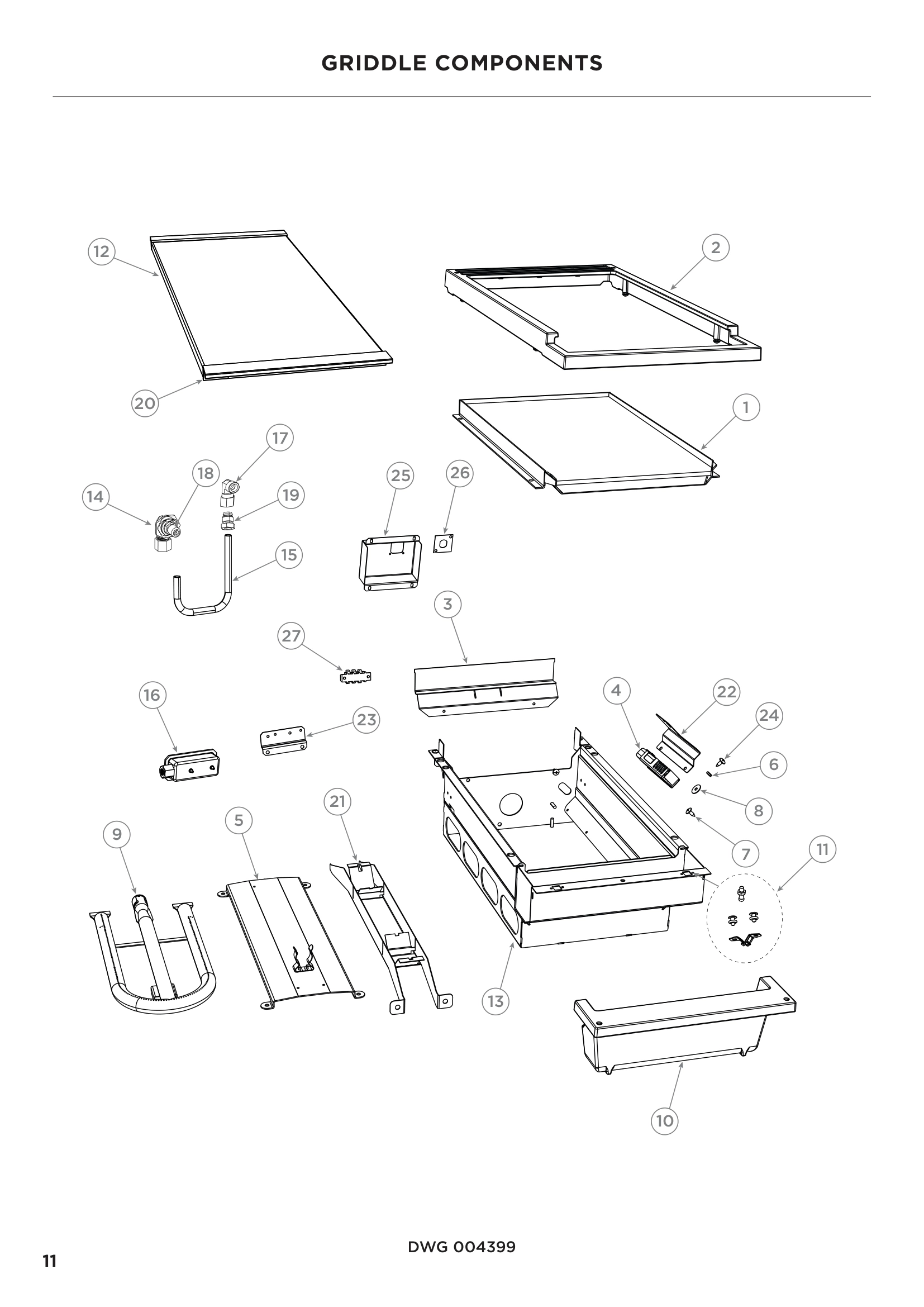 GRIDDLE COMPONENTS