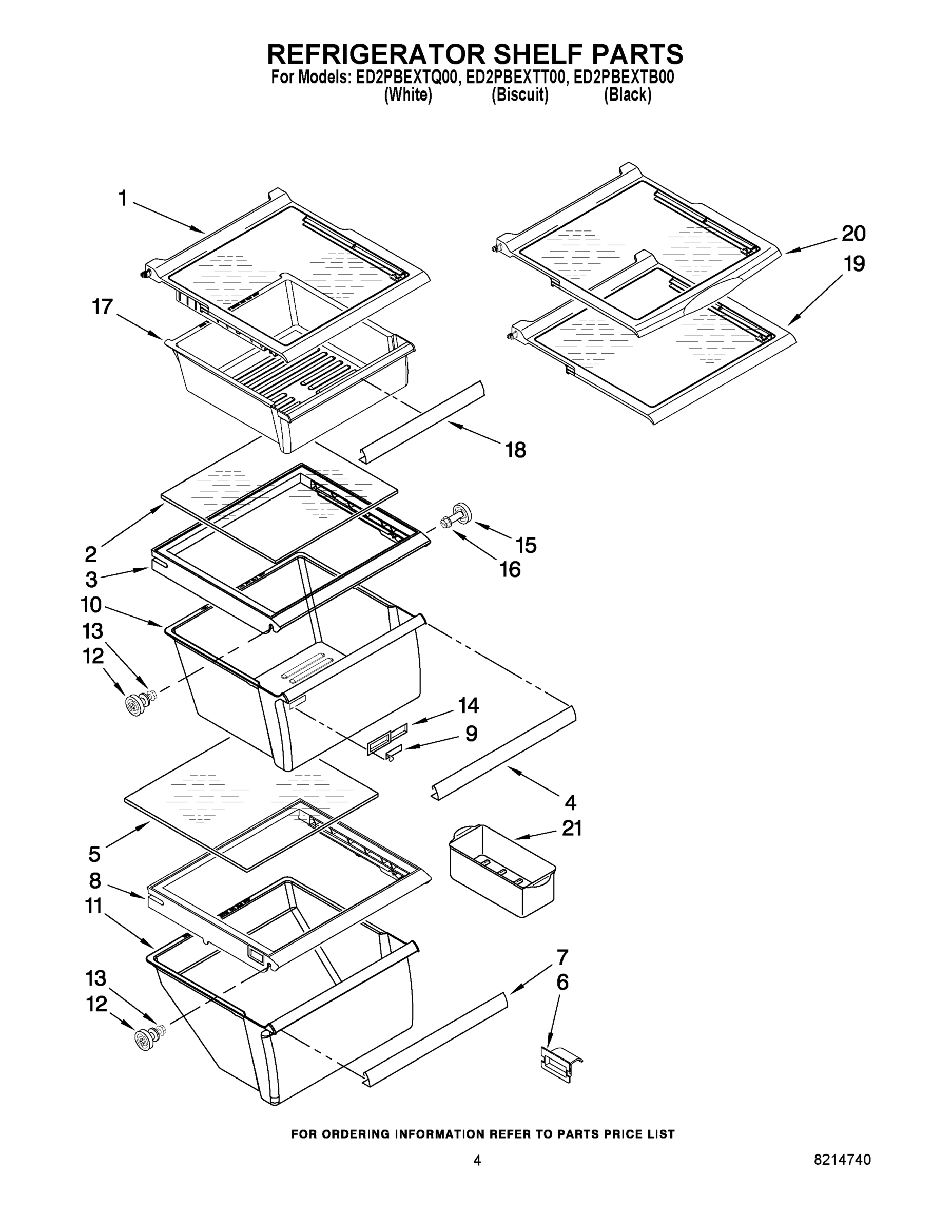 03 - REFRIGERATOR SHELF PARTS