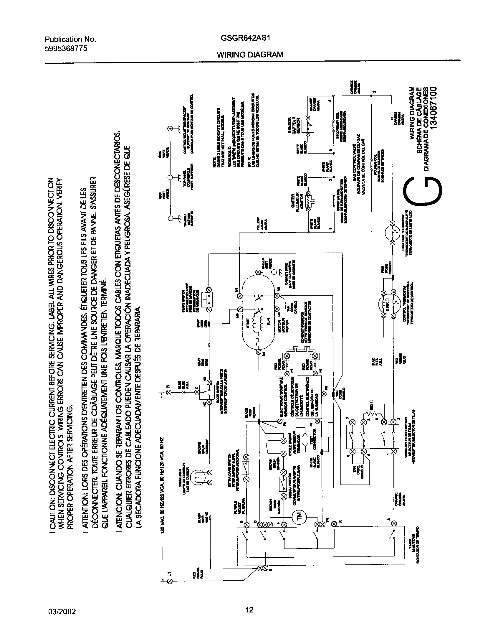 12 - 134067100 WIRING DIAGRAM