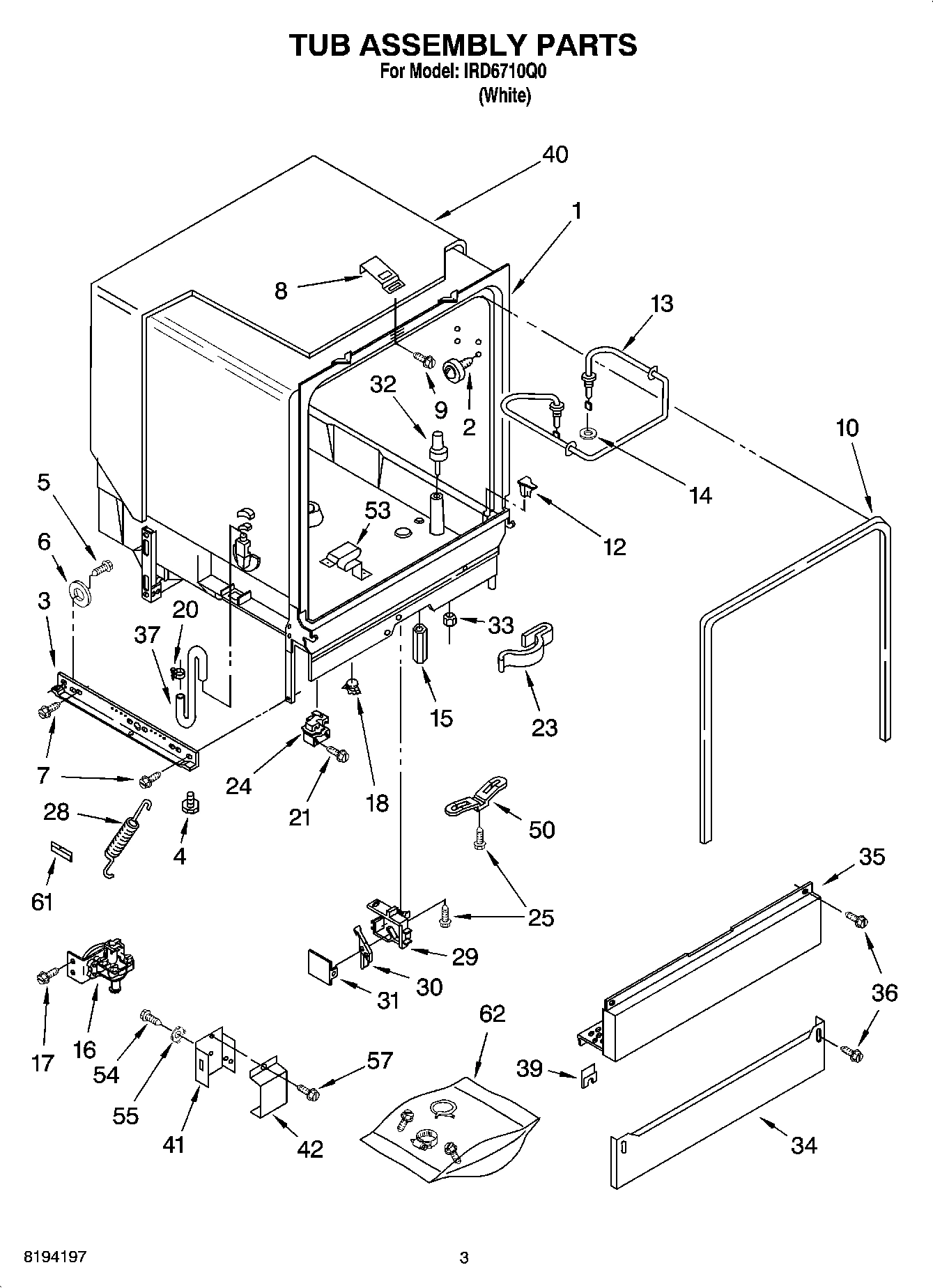 03 - TUB ASSEMBLY PARTS