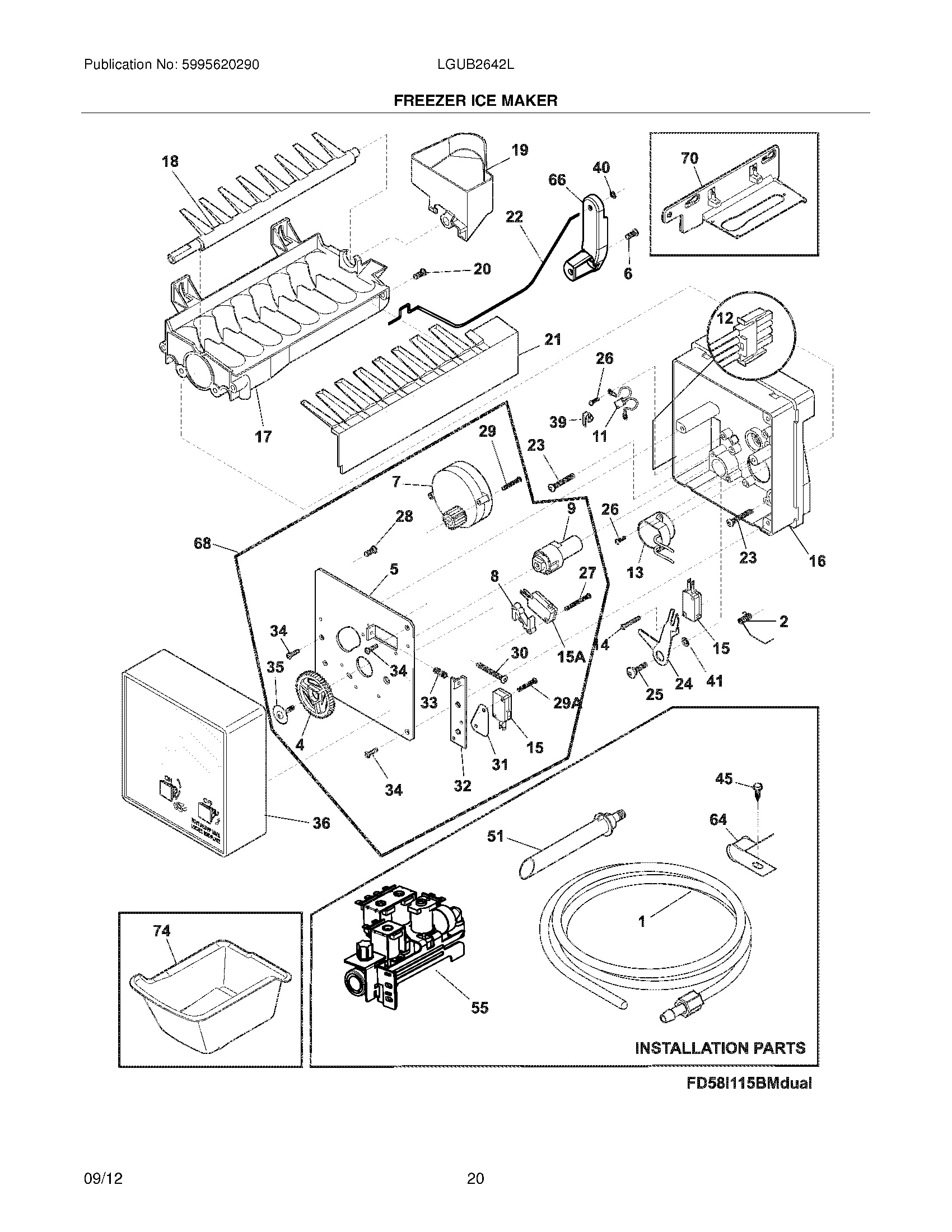 19 - FREEZER ICE MAKER