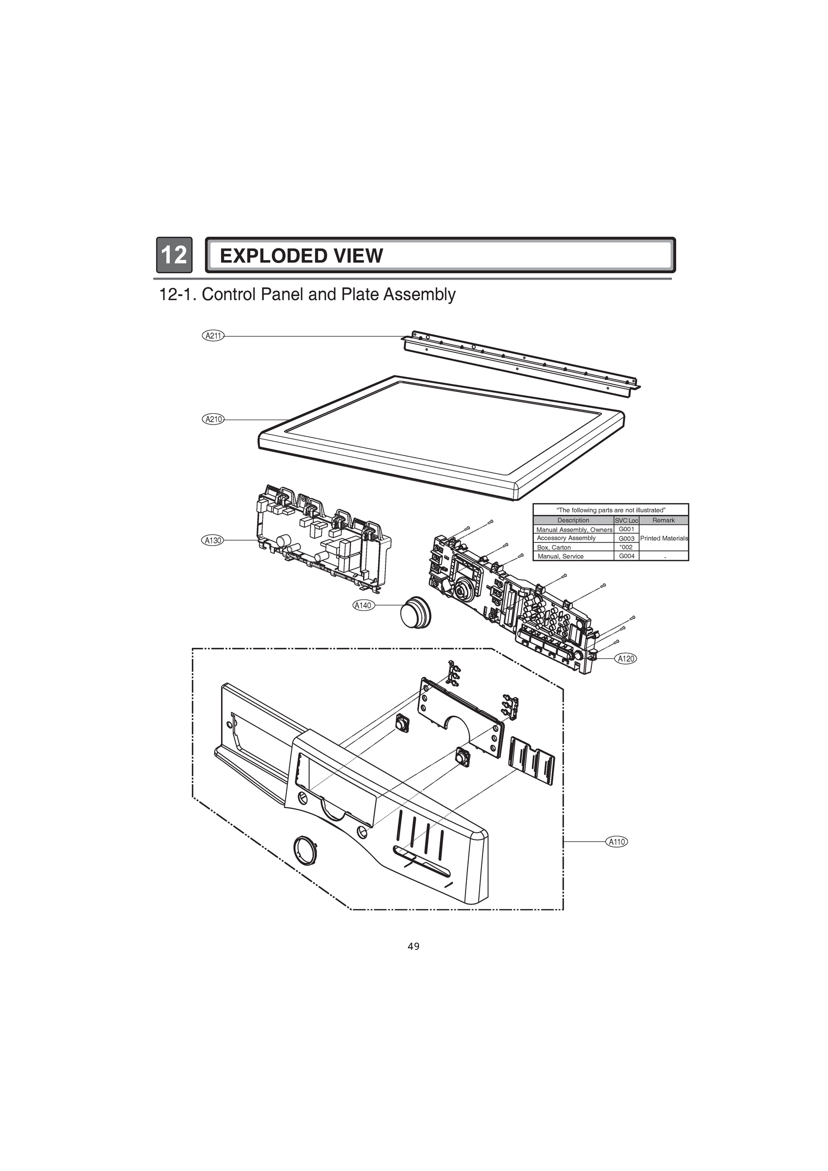 CONTROL PANEL AND PLATE ASSEMBLY