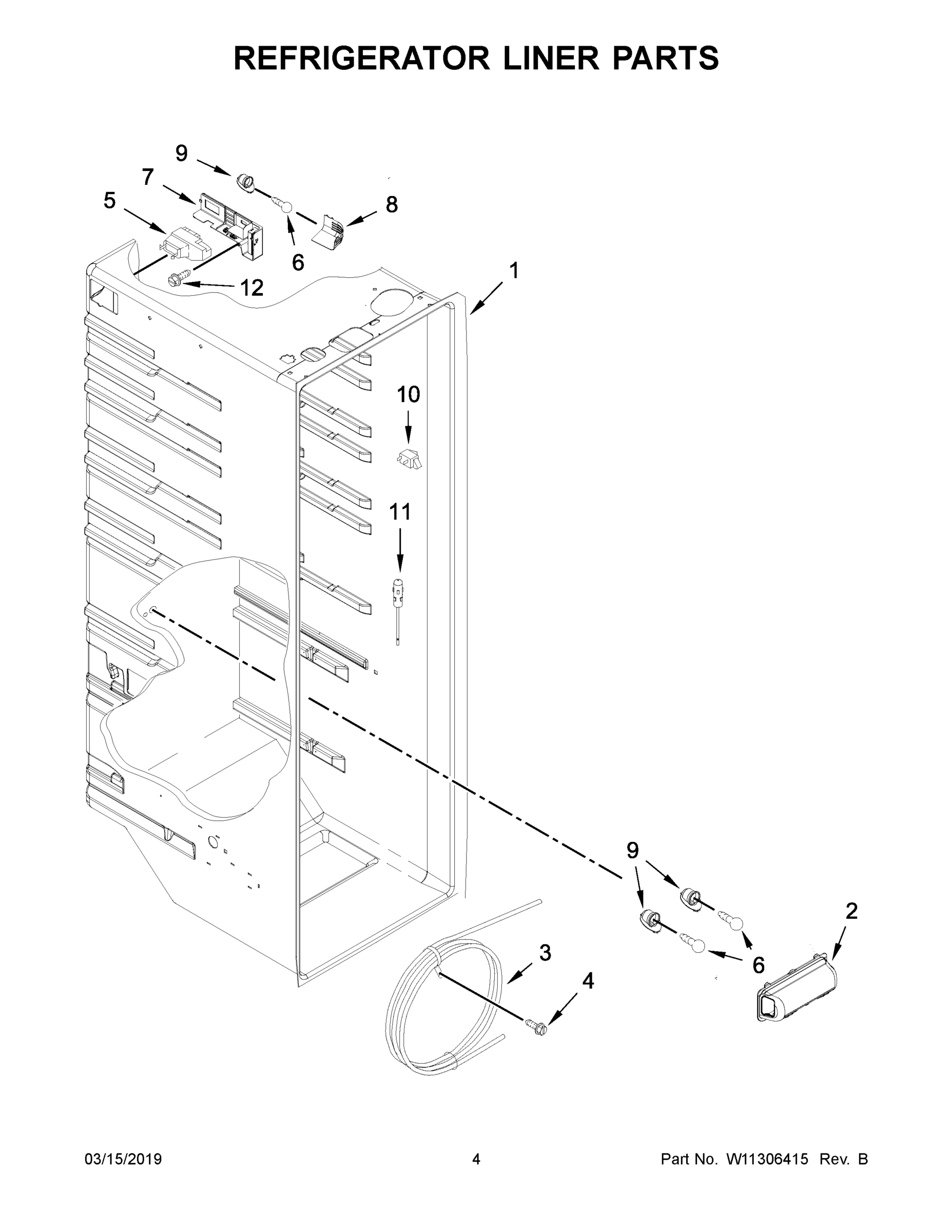 03 - REFRIGERATOR LINER PARTS