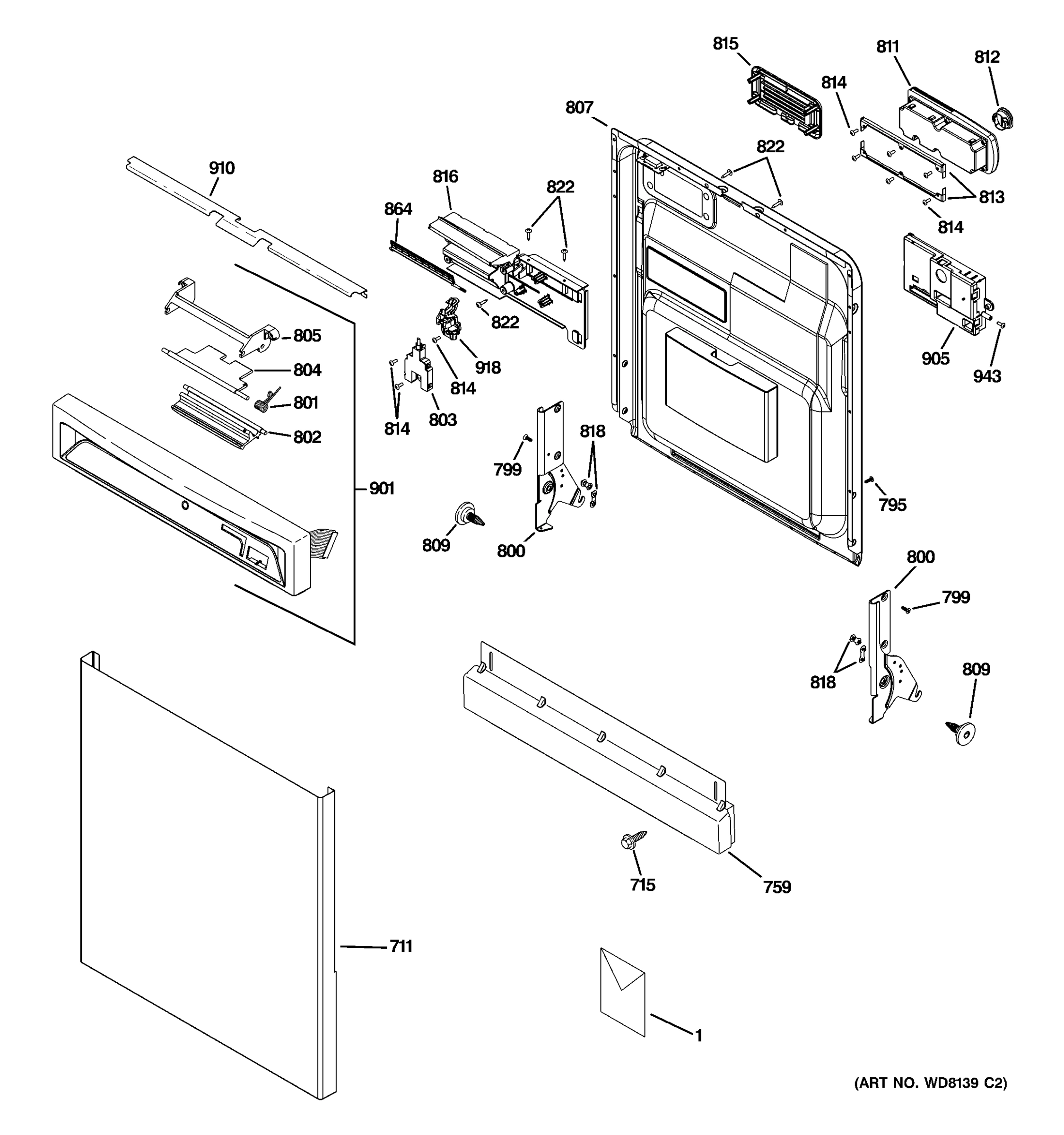 ESCUTCHEON & DOOR ASSEMBLY