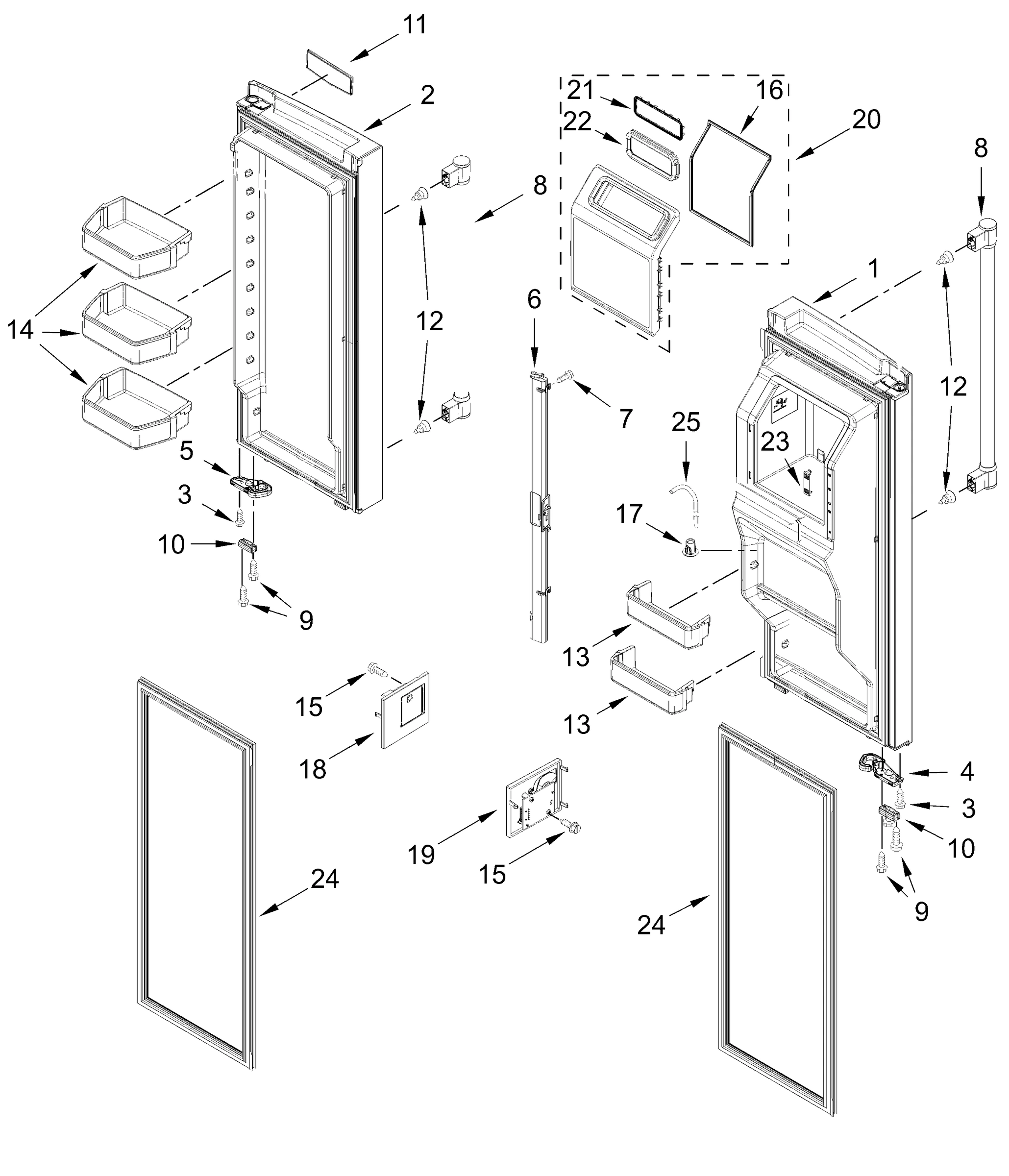 REFRIGERATOR DOOR PARTS