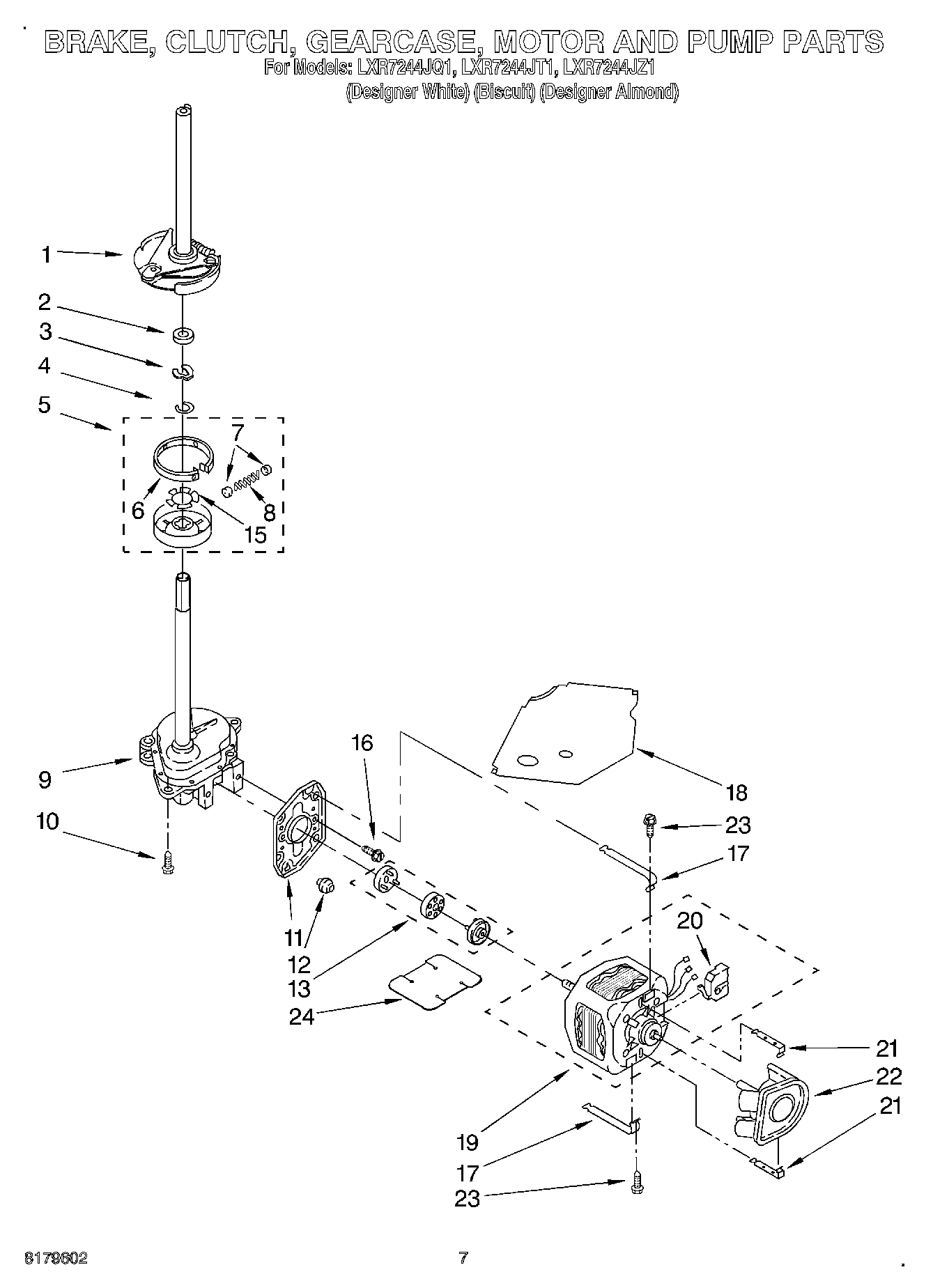 04 - BRAKE, CLUTCH, GEARCASE, MOTOR AND PUMP