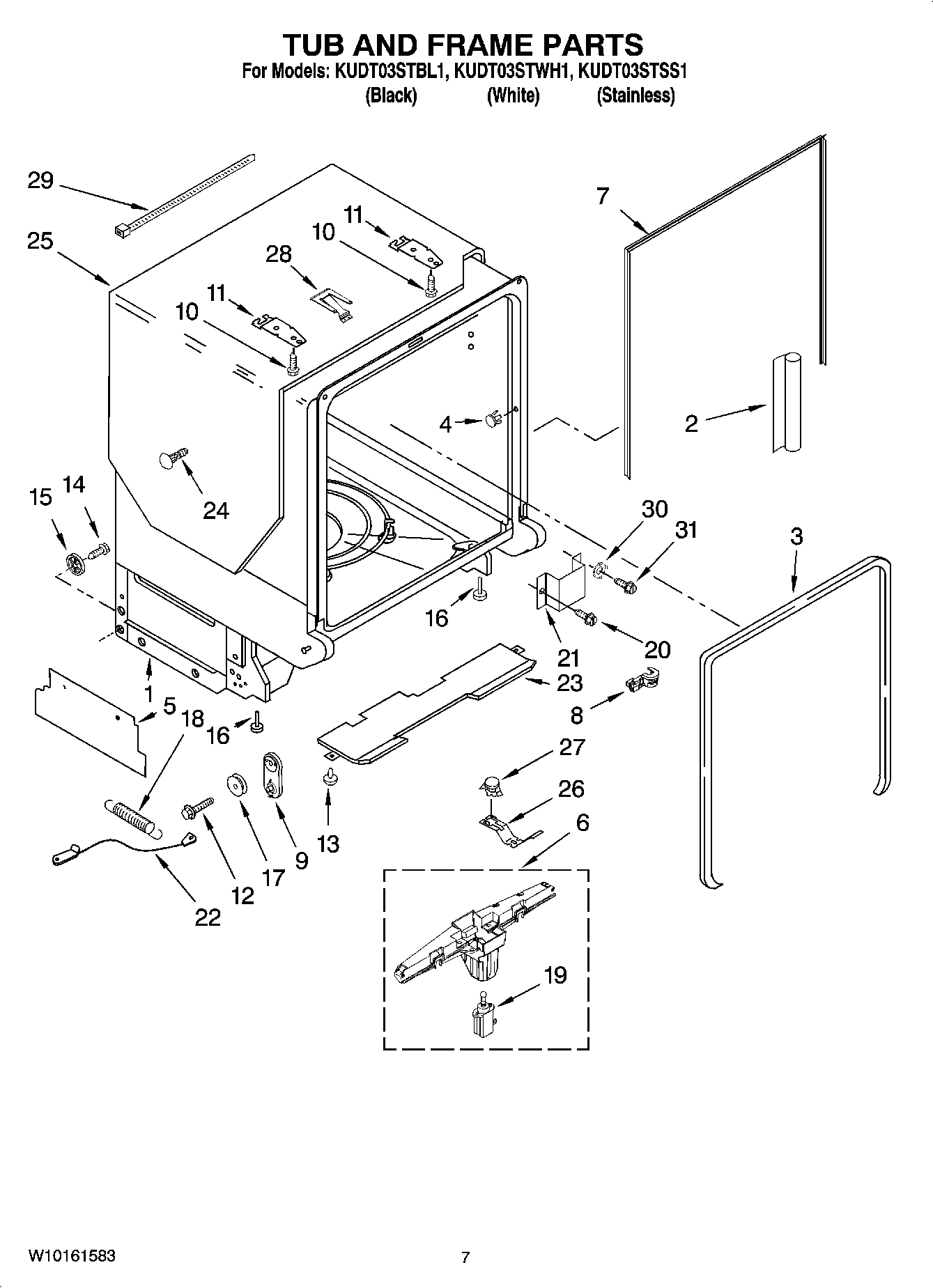 07 - TUB AND FRAME PARTS