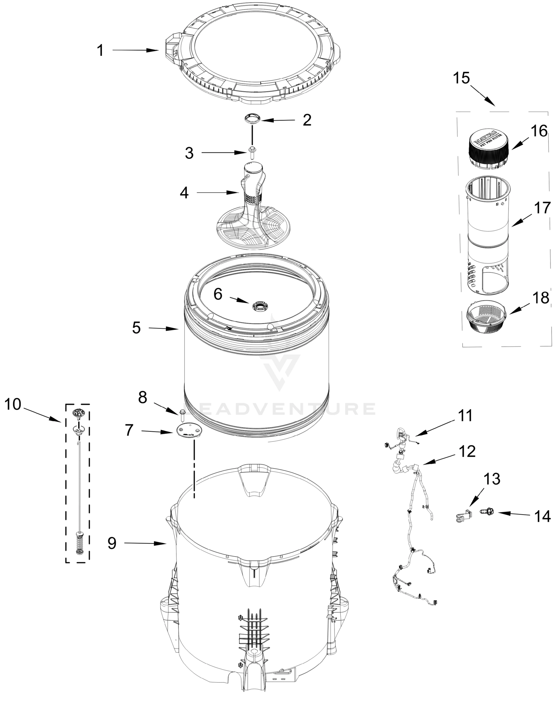 BASKET AND TUB PARTS