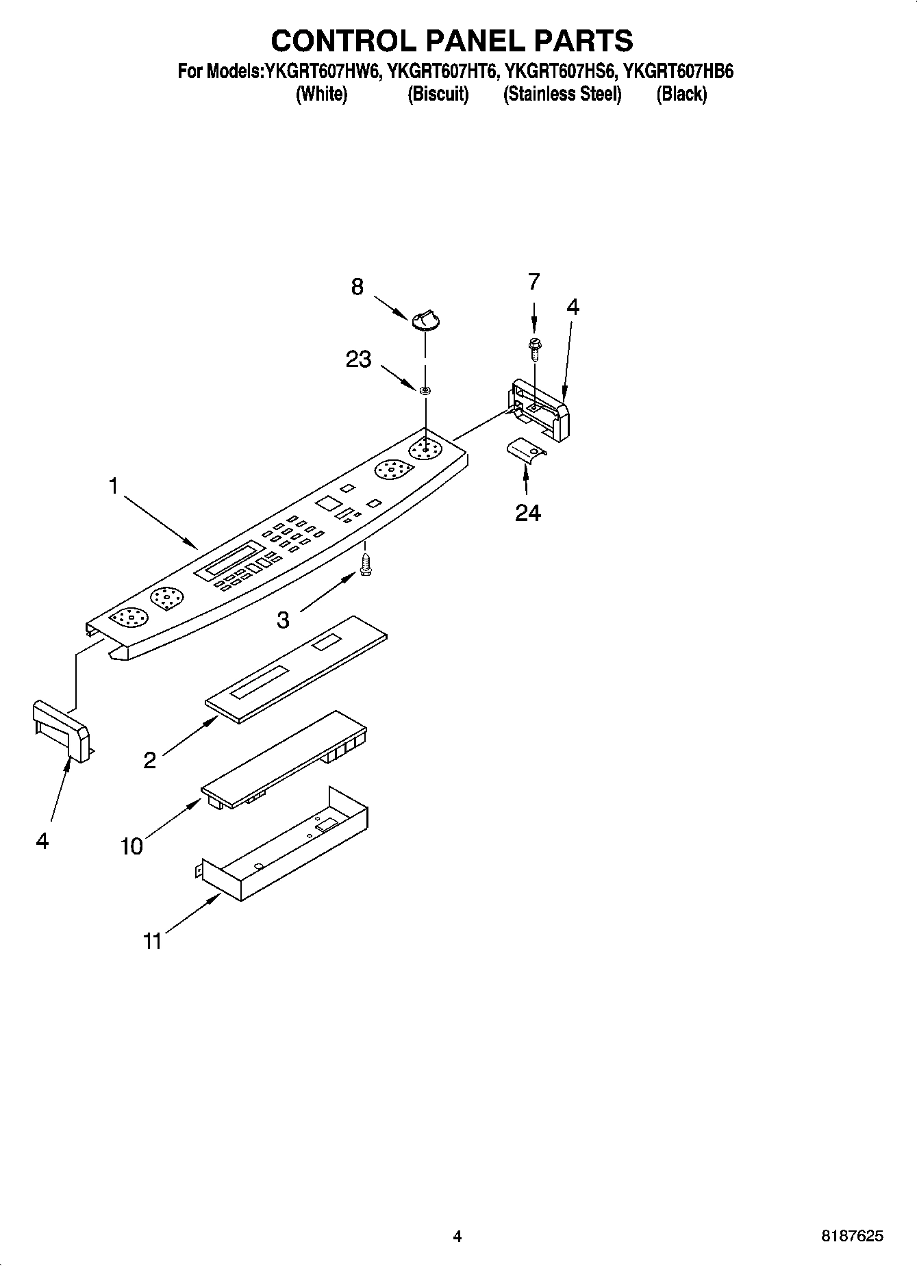 03 - CONTROL PANEL PARTS