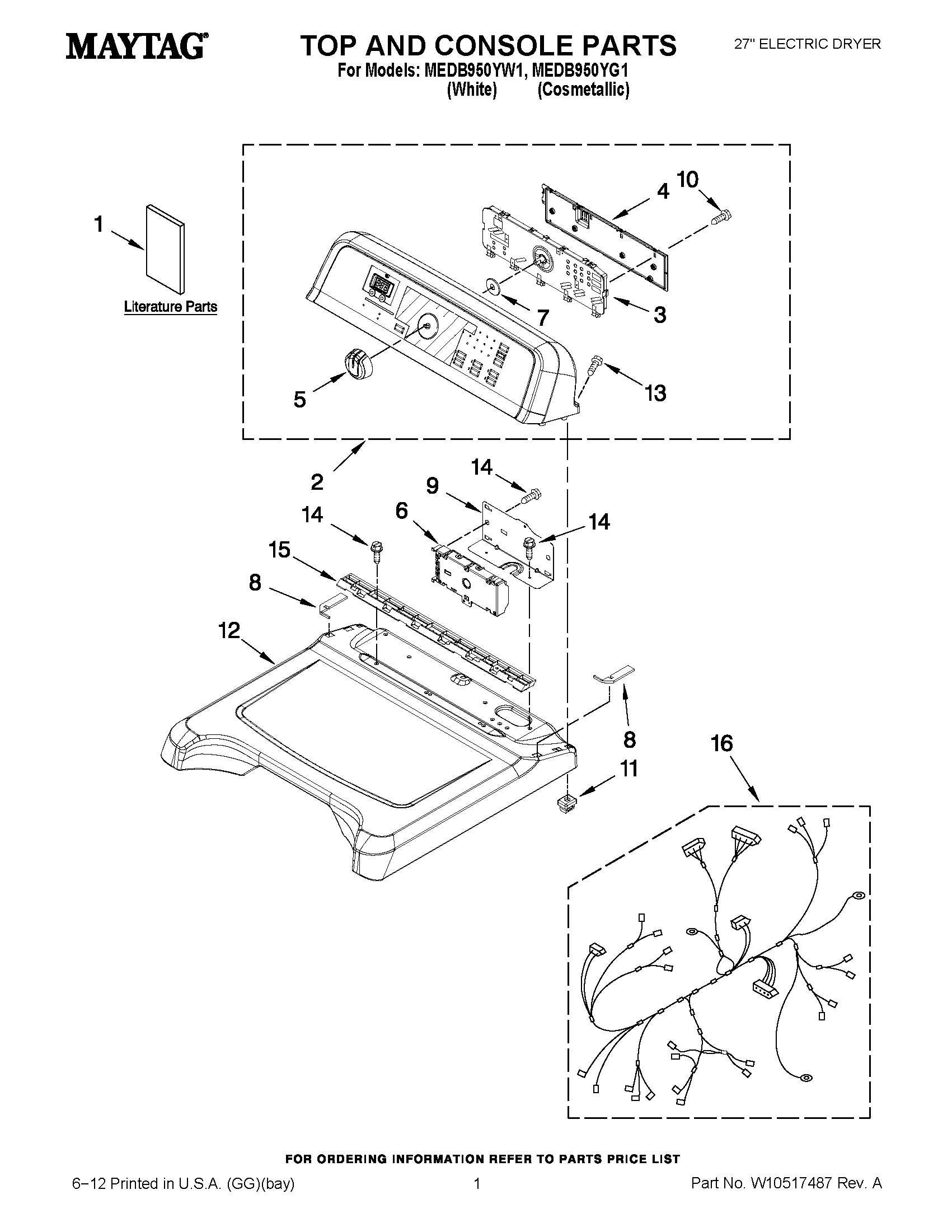 01 - TOP AND CONSOLE PARTS