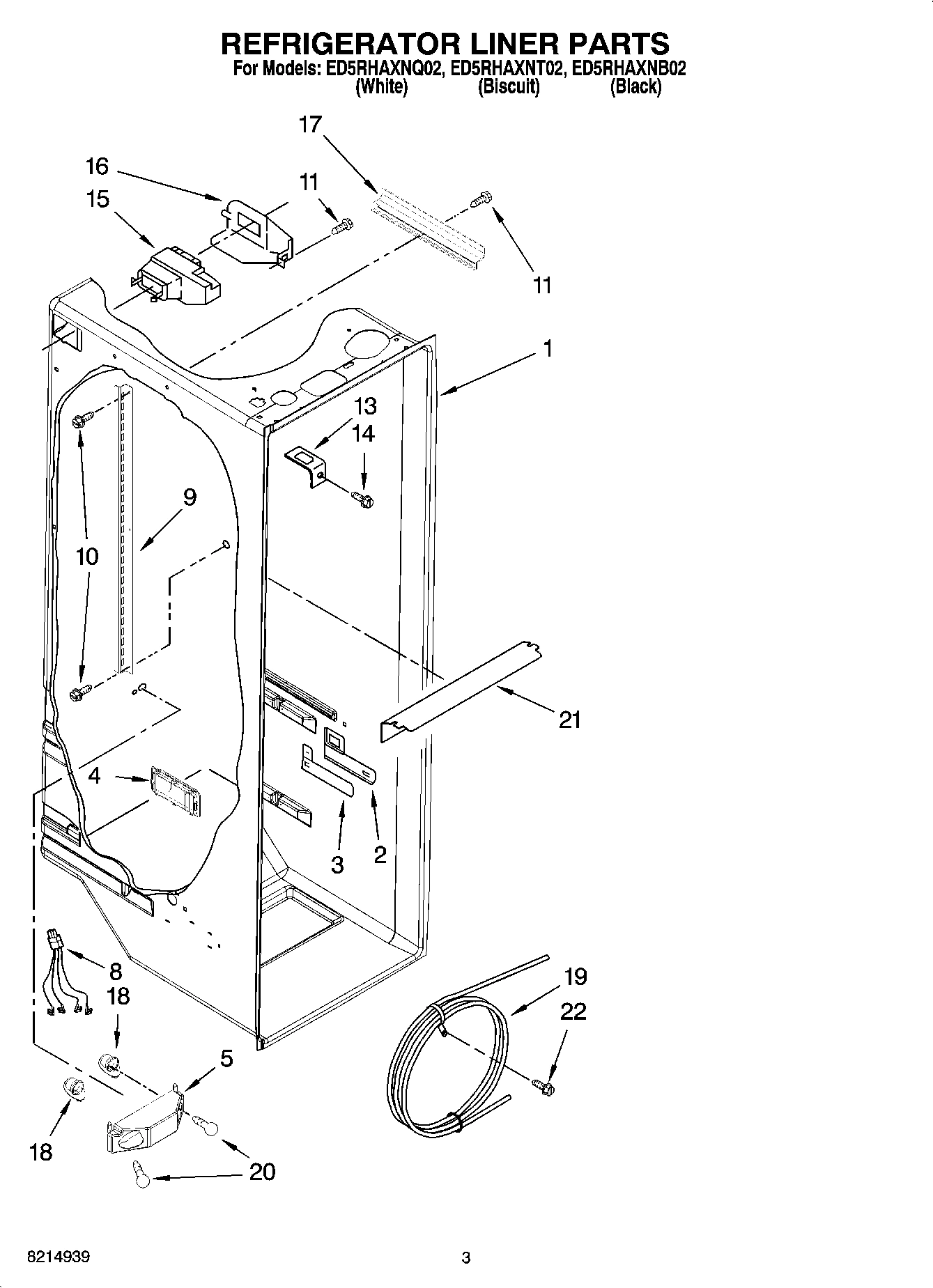 02 - REFRIGERATOR LINER PARTS