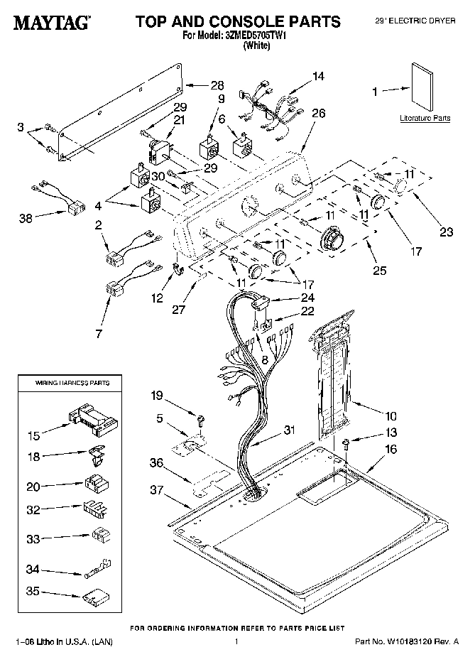 01 - TOP AND CONSOLE PARTS