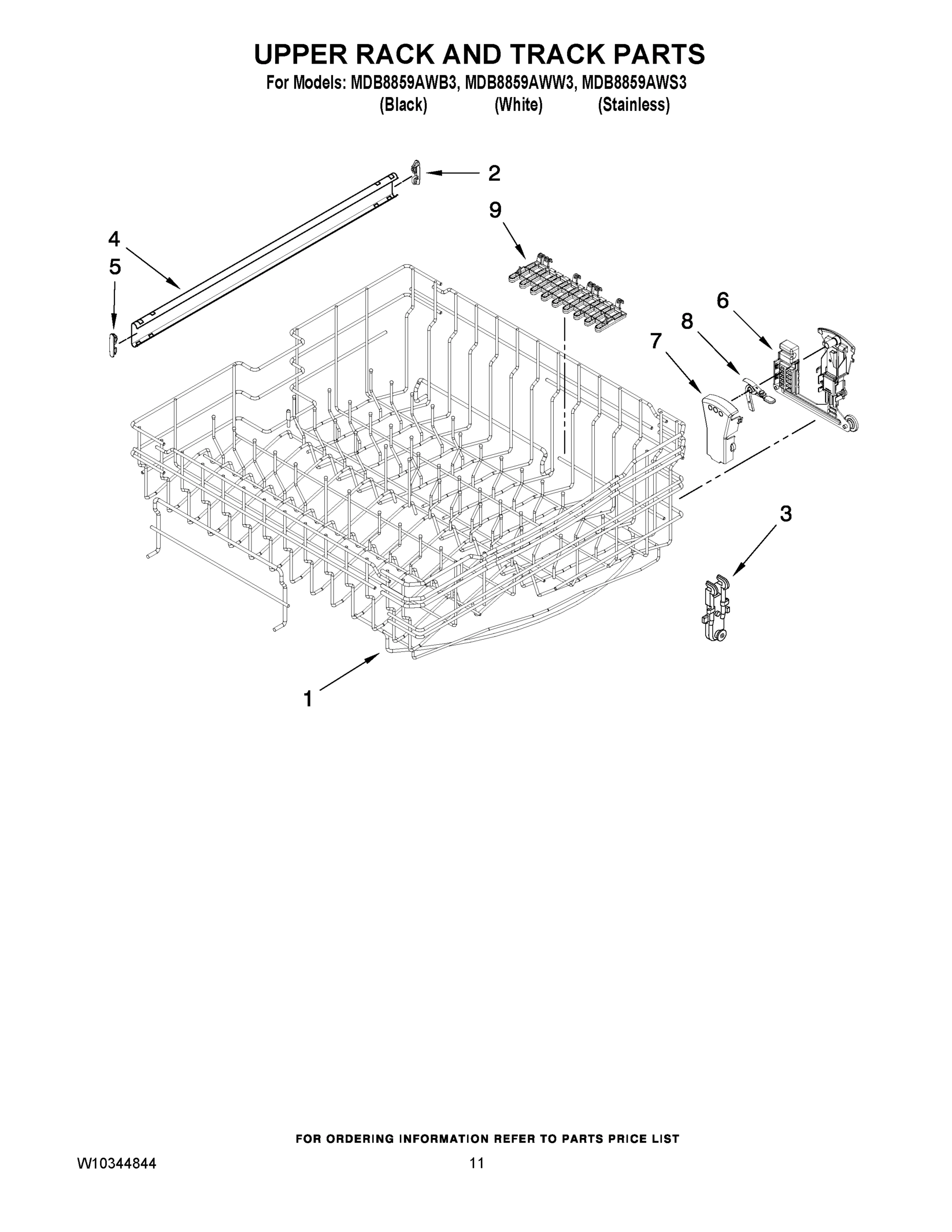 09 - UPPER RACK AND TRACK PARTS