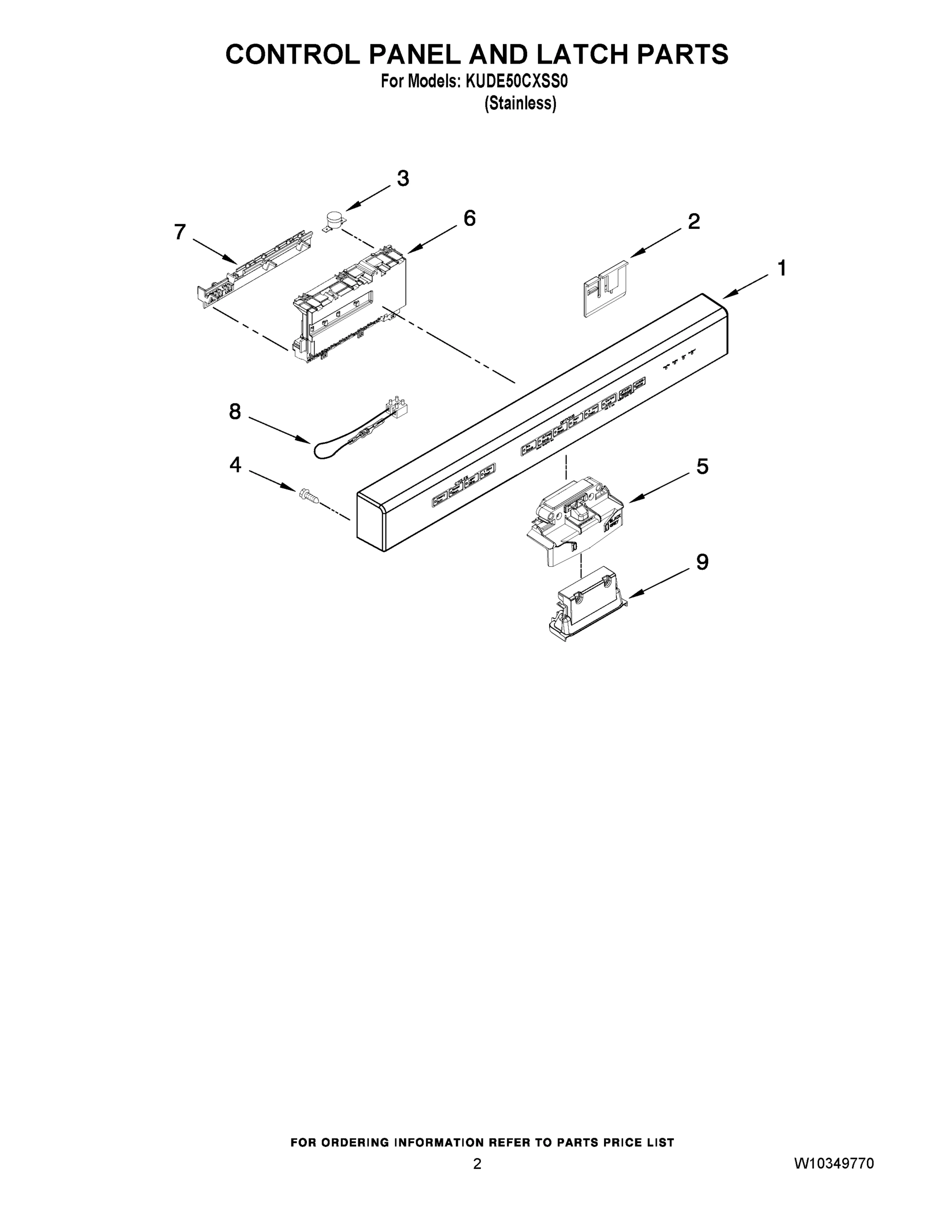 02 - CONTROL PANEL AND LATCH PARTS
