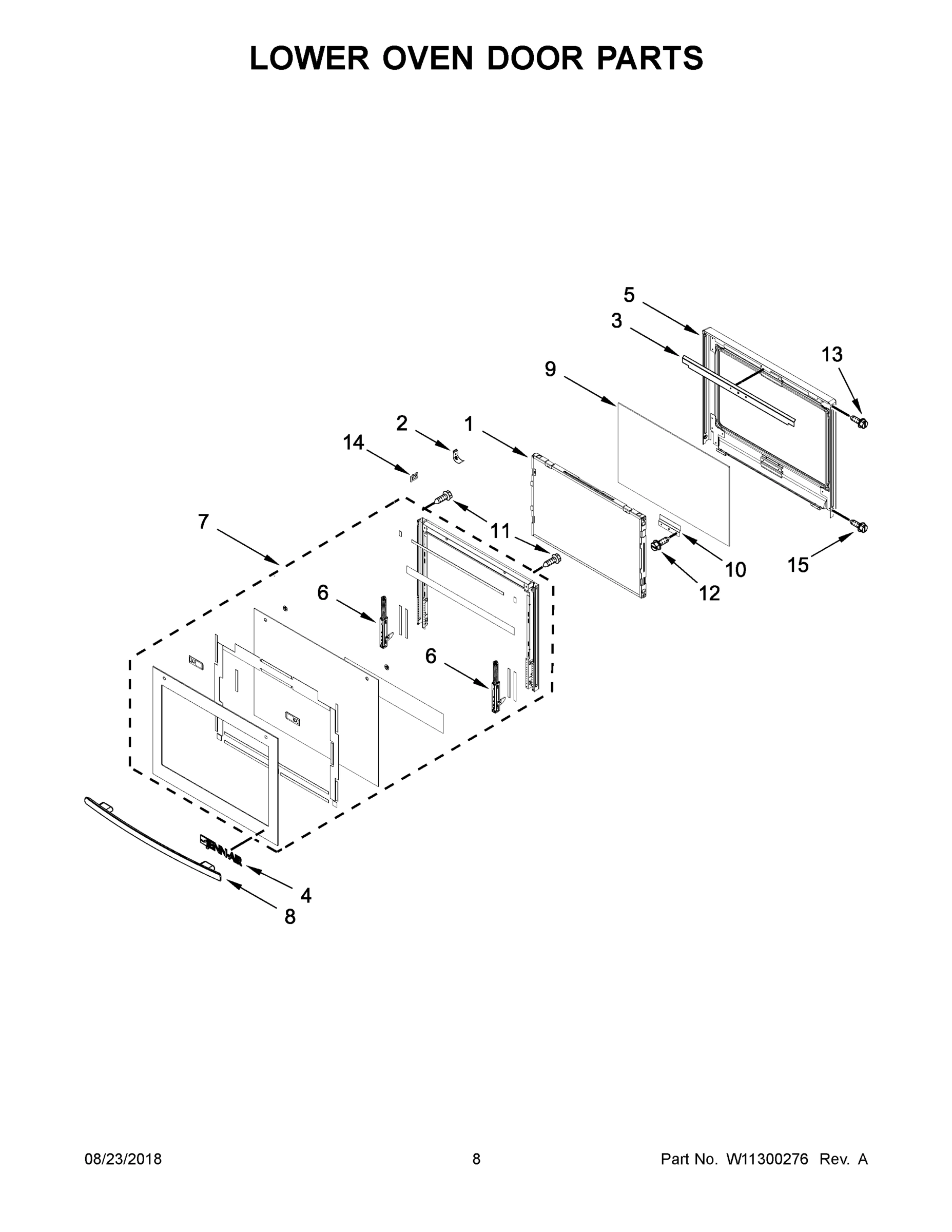 05 - LOWER OVEN DOOR PARTS
