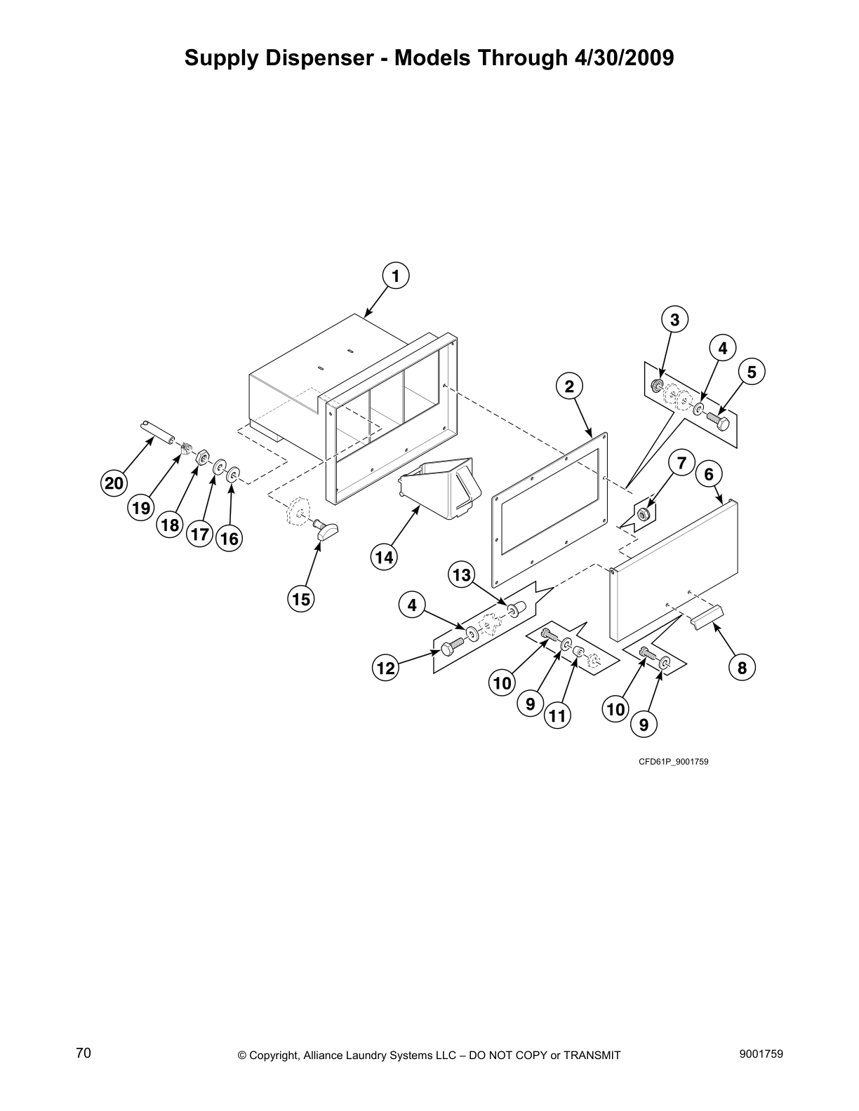 Supply Dispenser - Models Through 4/30/2009