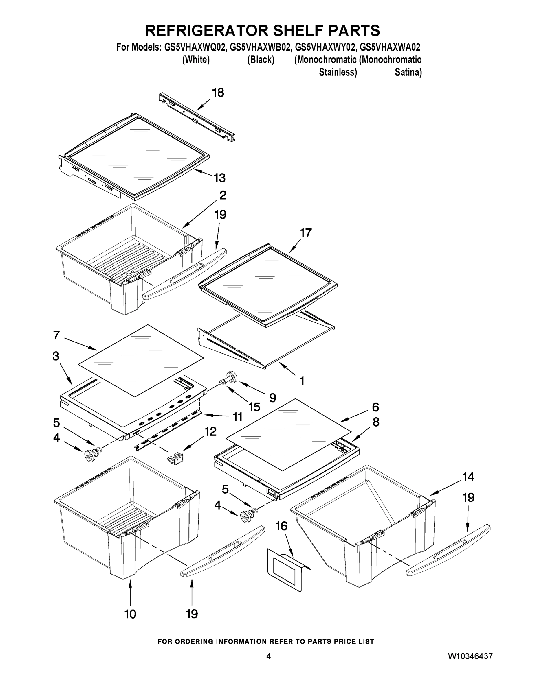 03 - REFRIGERATOR SHELF PARTS