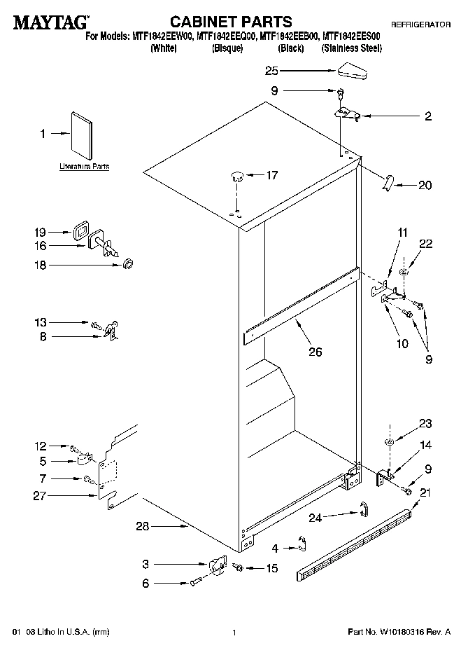01 - CABINET PARTS