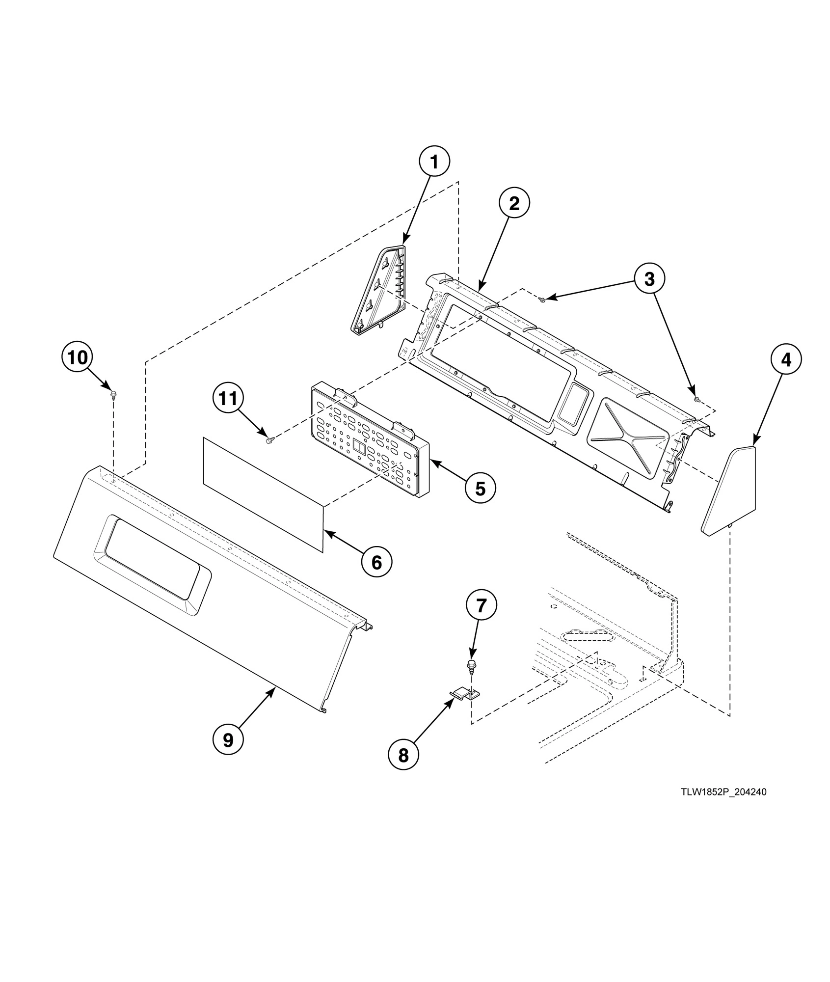 Graphic Panel, Control Support Panel and Controls and Electronic