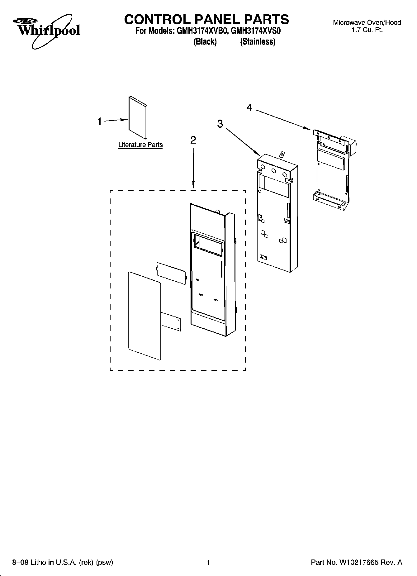 01 - CONTROL PANEL PARTS