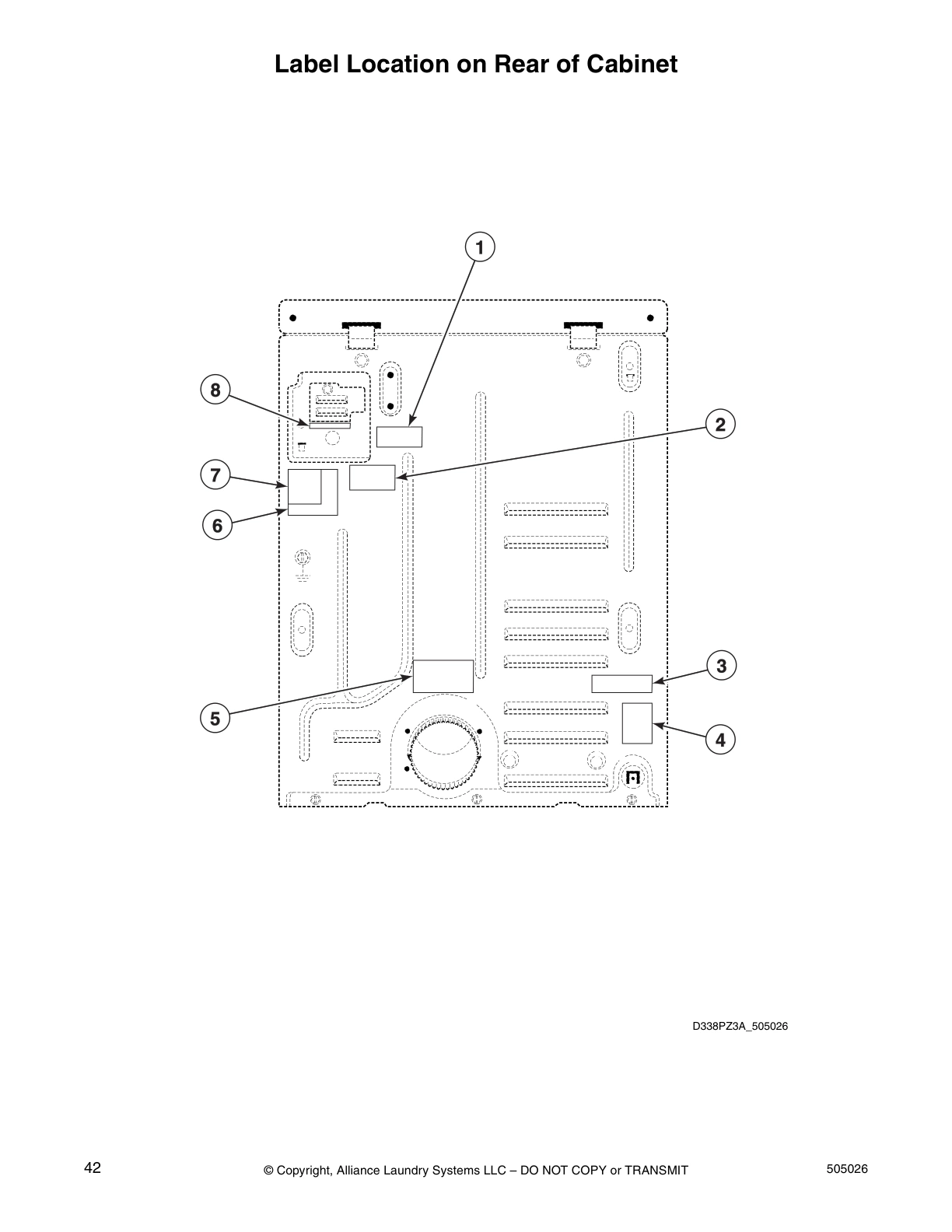 Label Location on Rear of Cabinet