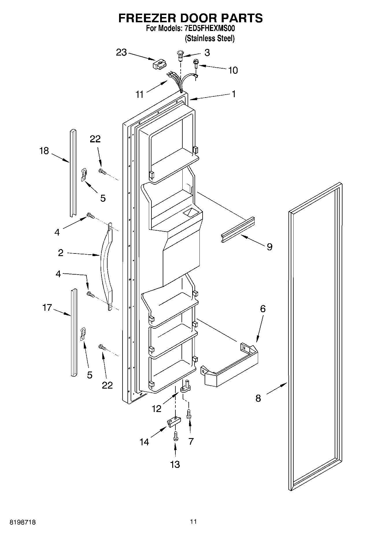 07 - FREEZER DOOR PARTS
